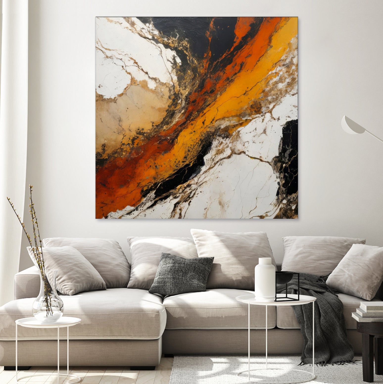 Fiery Marble Flow by Alpenglow Workshop on GIANT ART - abstract art abstract abstract art
