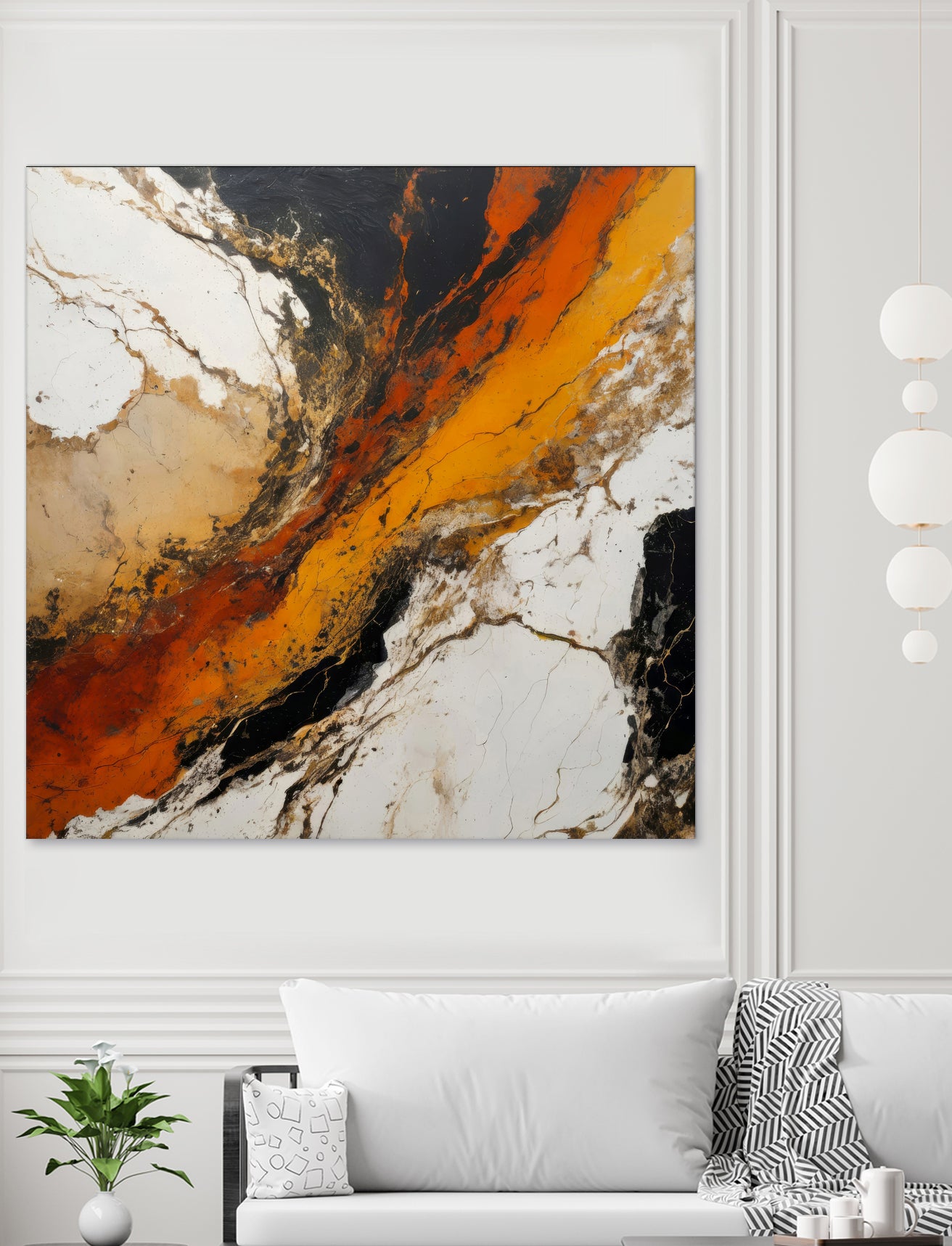 Fiery Marble Flow by Alpenglow Workshop on GIANT ART - abstract art abstract abstract art