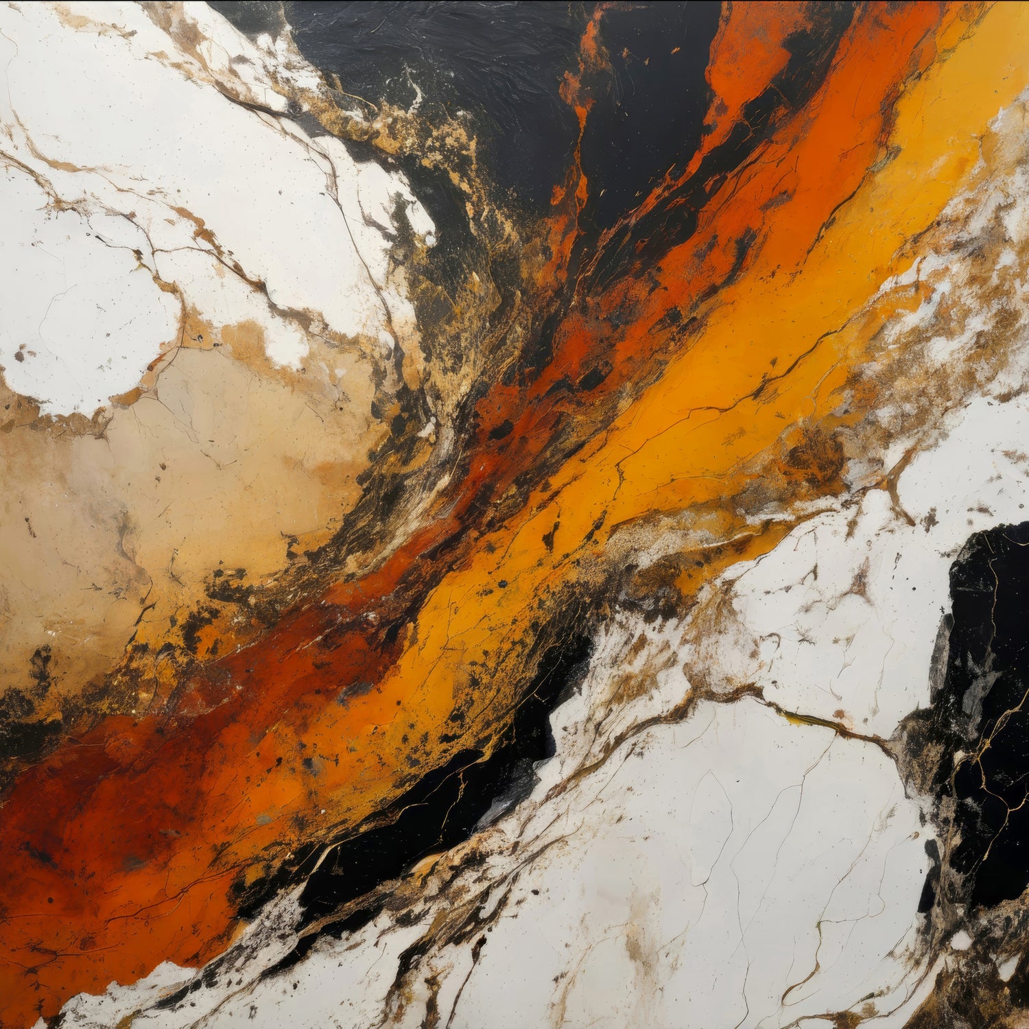 Fiery Marble Flow by Alpenglow Workshop on GIANT ART - abstract art abstract abstract art