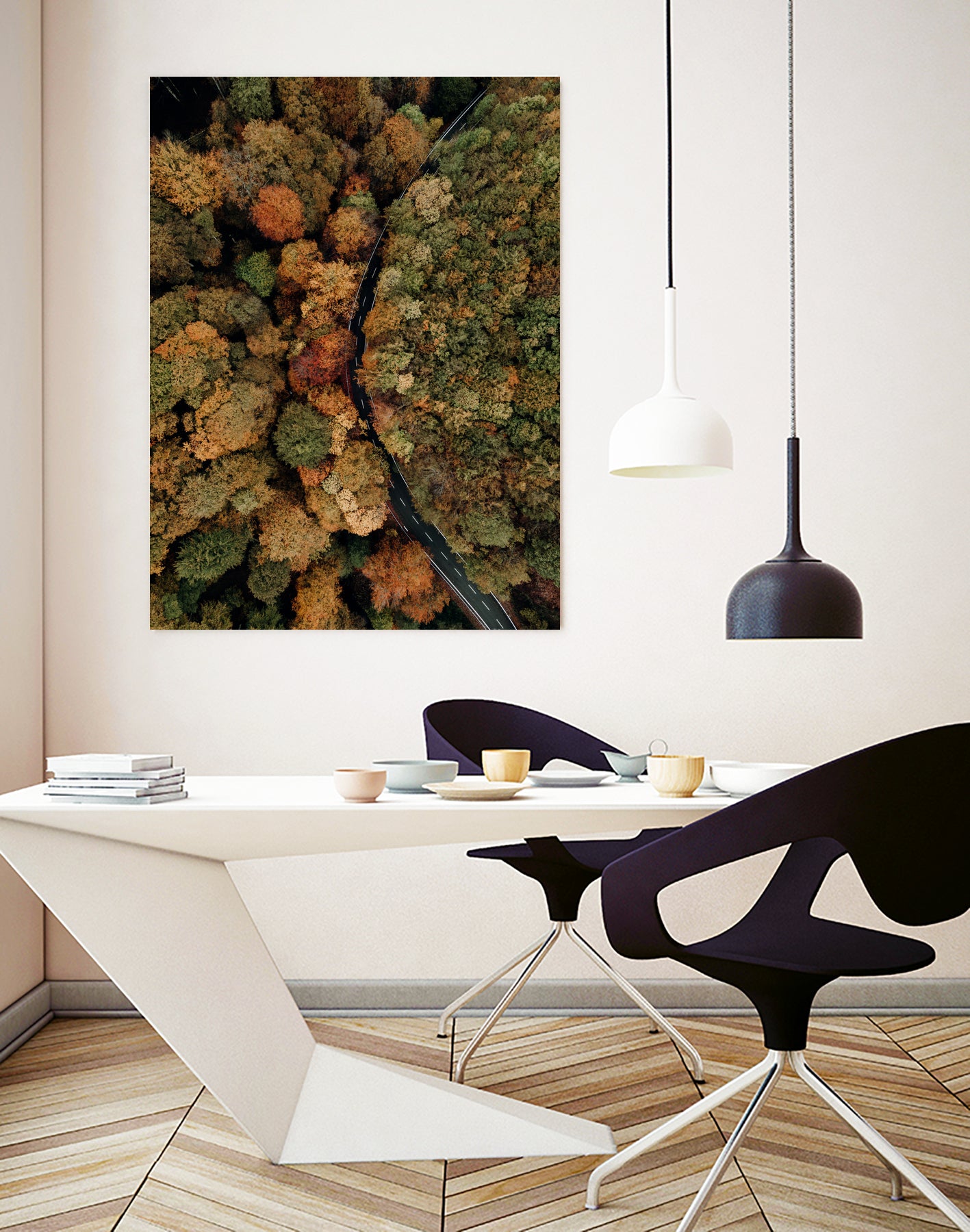 Autumn's Winding Path by Javier Pardina on GIANT ART - forest landscape forest