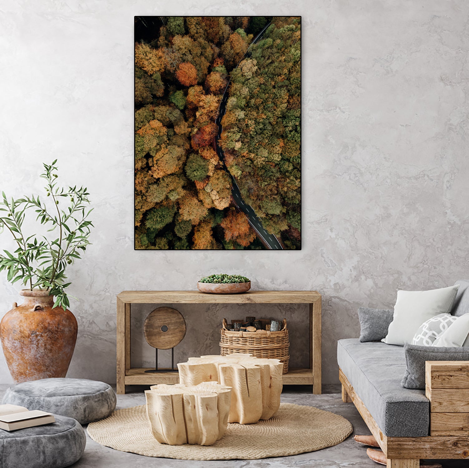 Autumn's Winding Path by Javier Pardina on GIANT ART - forest landscape forest