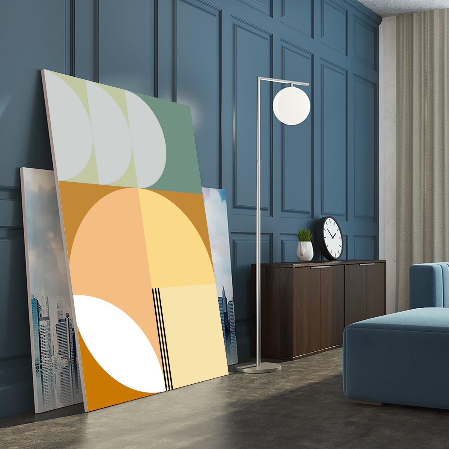 Mid Century Geometric Abstract 03 by Nilesh Kulkarni on GIANT ART - abstract abstract