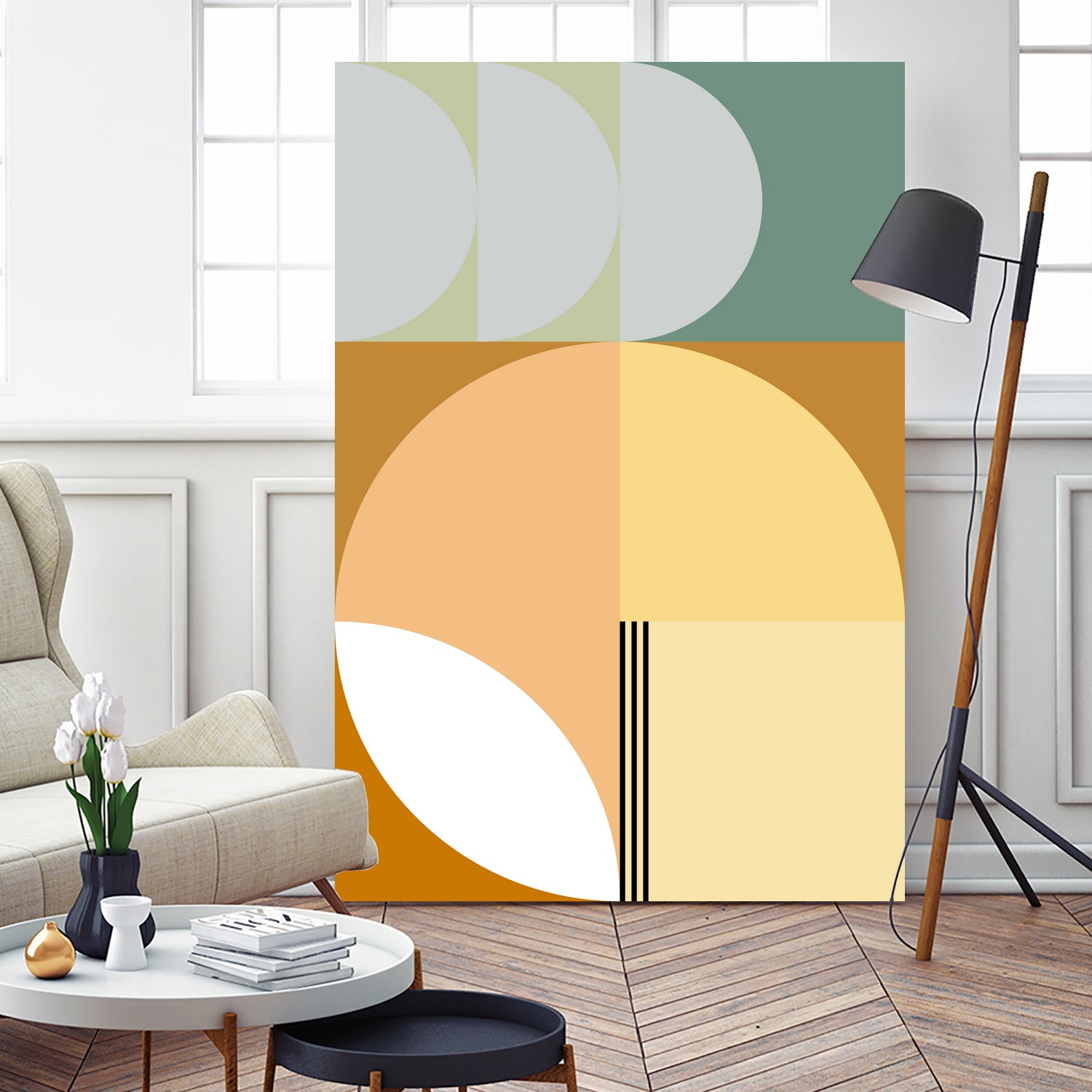 Mid Century Geometric Abstract 03 by Nilesh Kulkarni on GIANT ART - abstract abstract