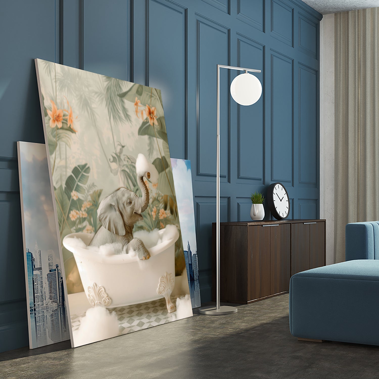 Elephant Bubble Bliss by Niky Rahner on GIANT ART - animals rahner