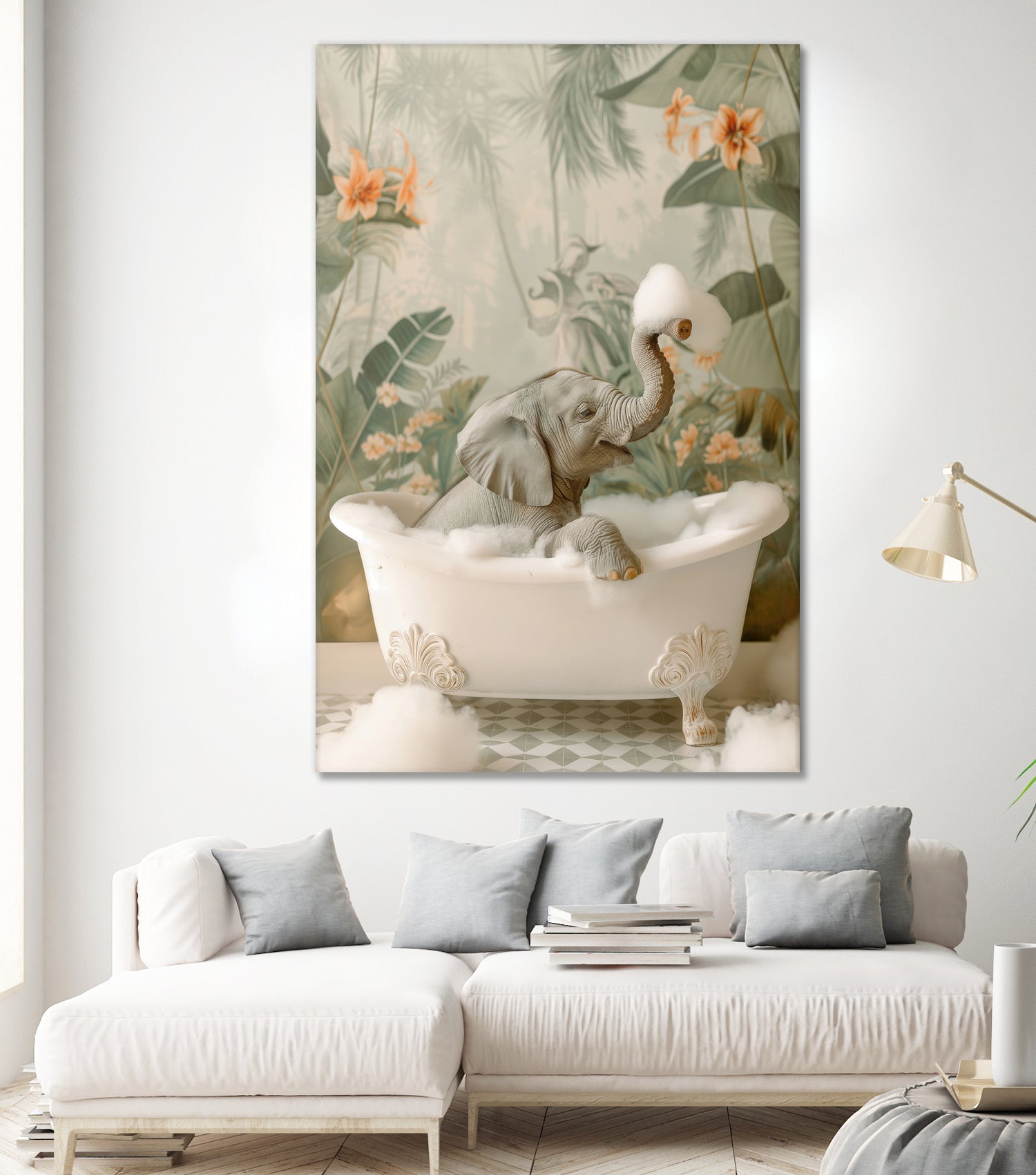 Elephant Bubble Bliss by Niky Rahner on GIANT ART - animals rahner