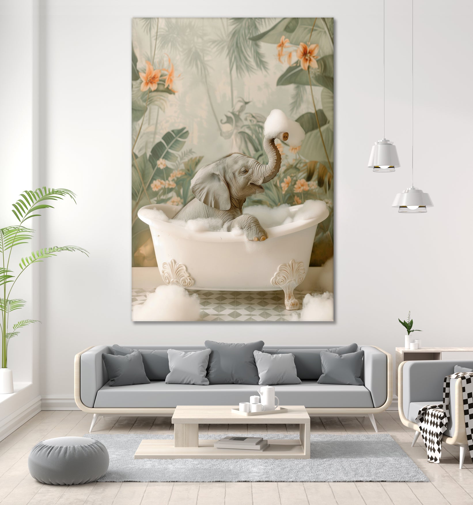 Elephant Bubble Bliss by Niky Rahner on GIANT ART - animals rahner