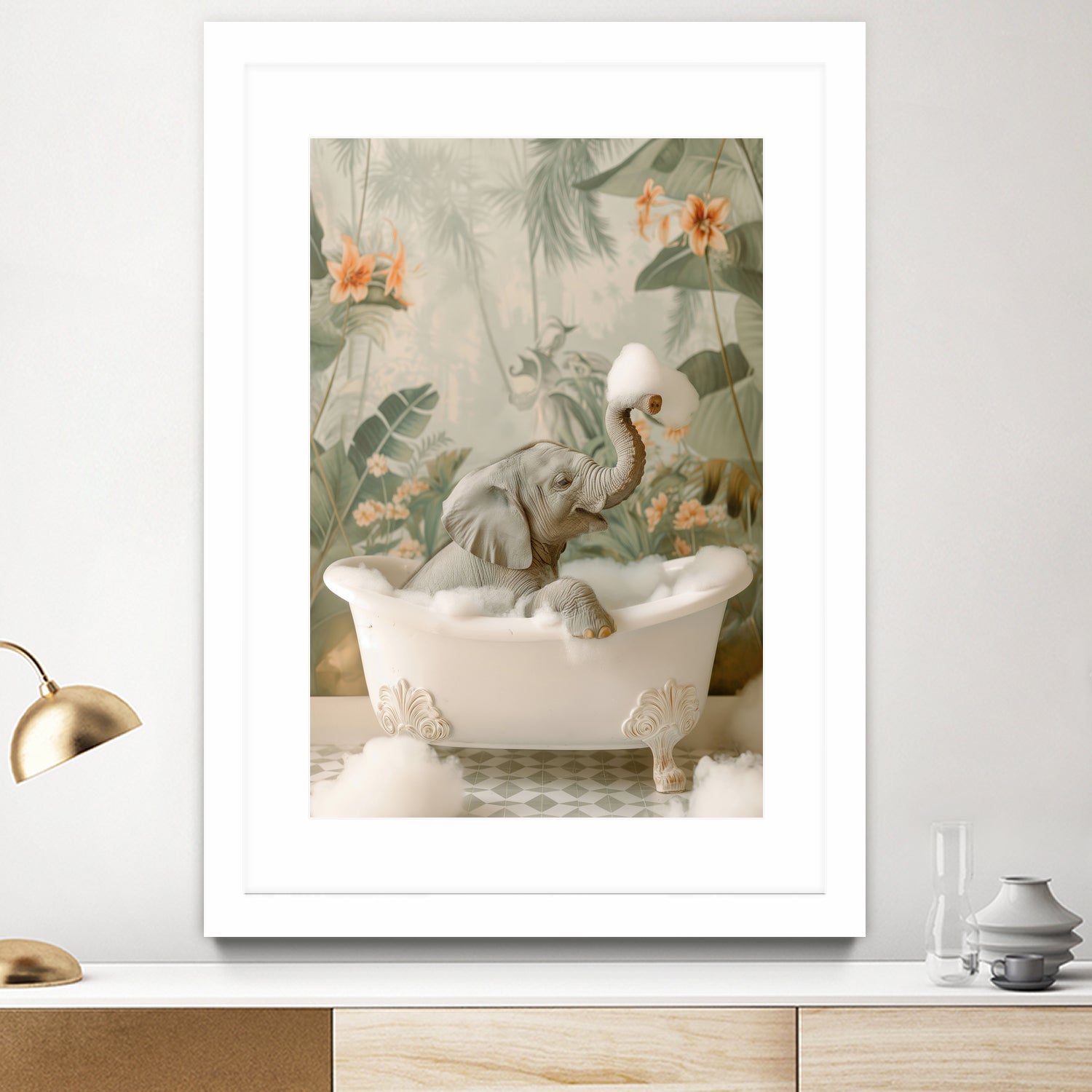 Elephant Bubble Bliss by Niky Rahner on GIANT ART - animals rahner