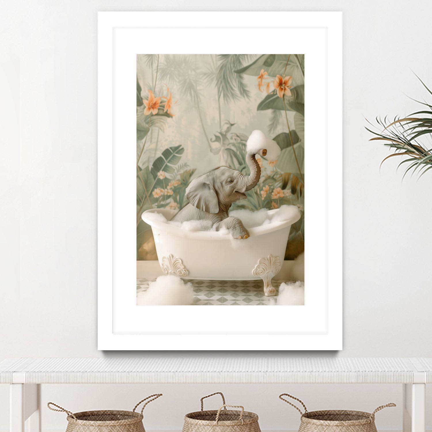 Elephant Bubble Bliss by Niky Rahner on GIANT ART - animals rahner