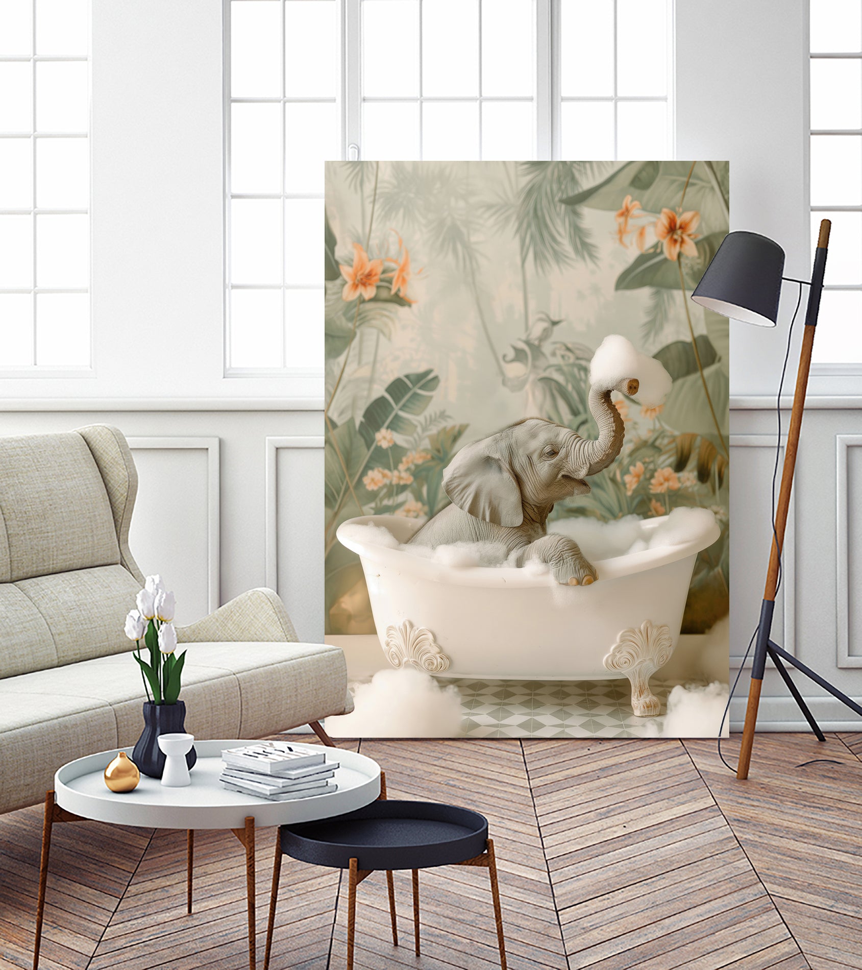 Elephant Bubble Bliss by Niky Rahner on GIANT ART - animals rahner