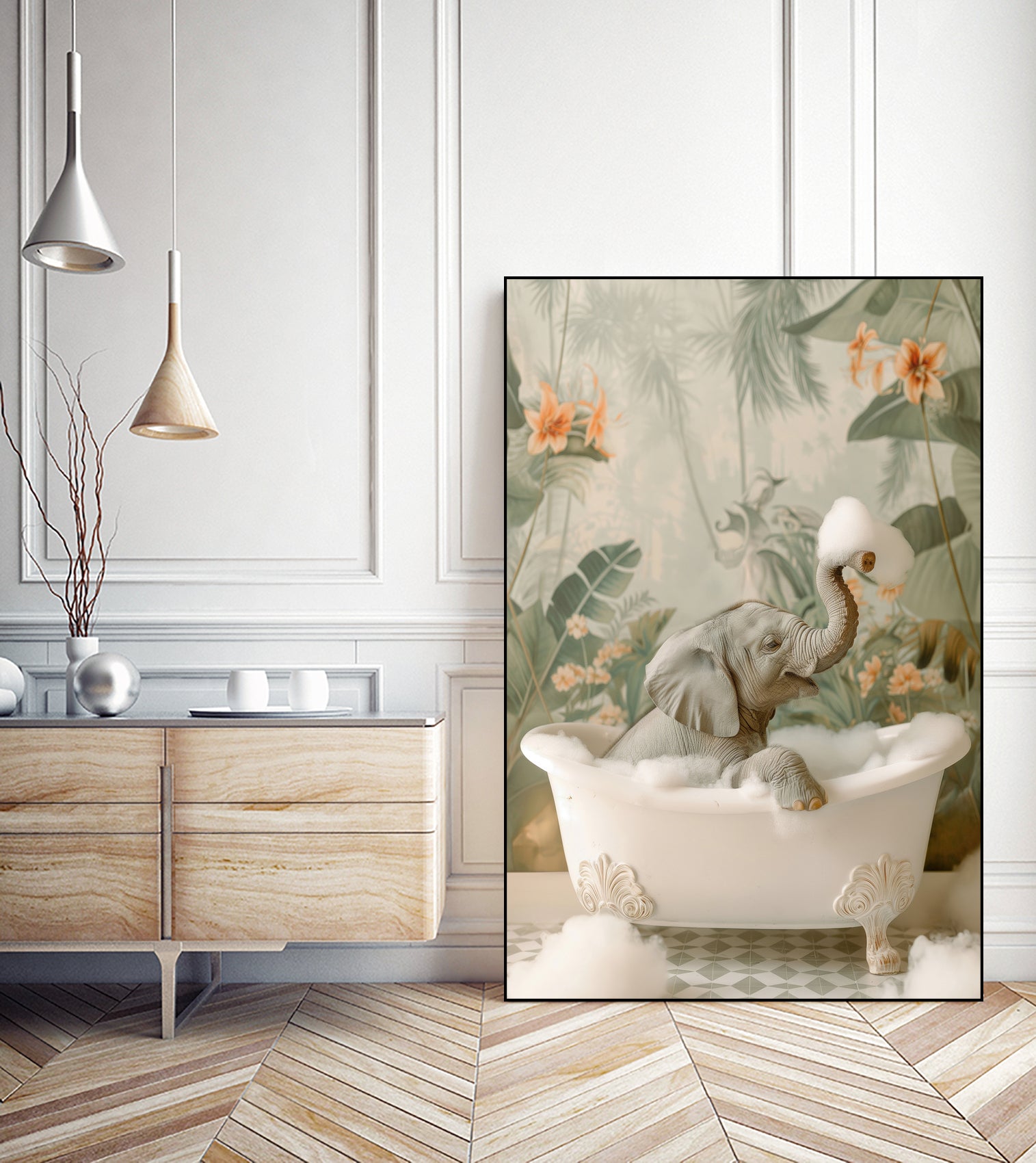 Elephant Bubble Bliss by Niky Rahner on GIANT ART - animals rahner