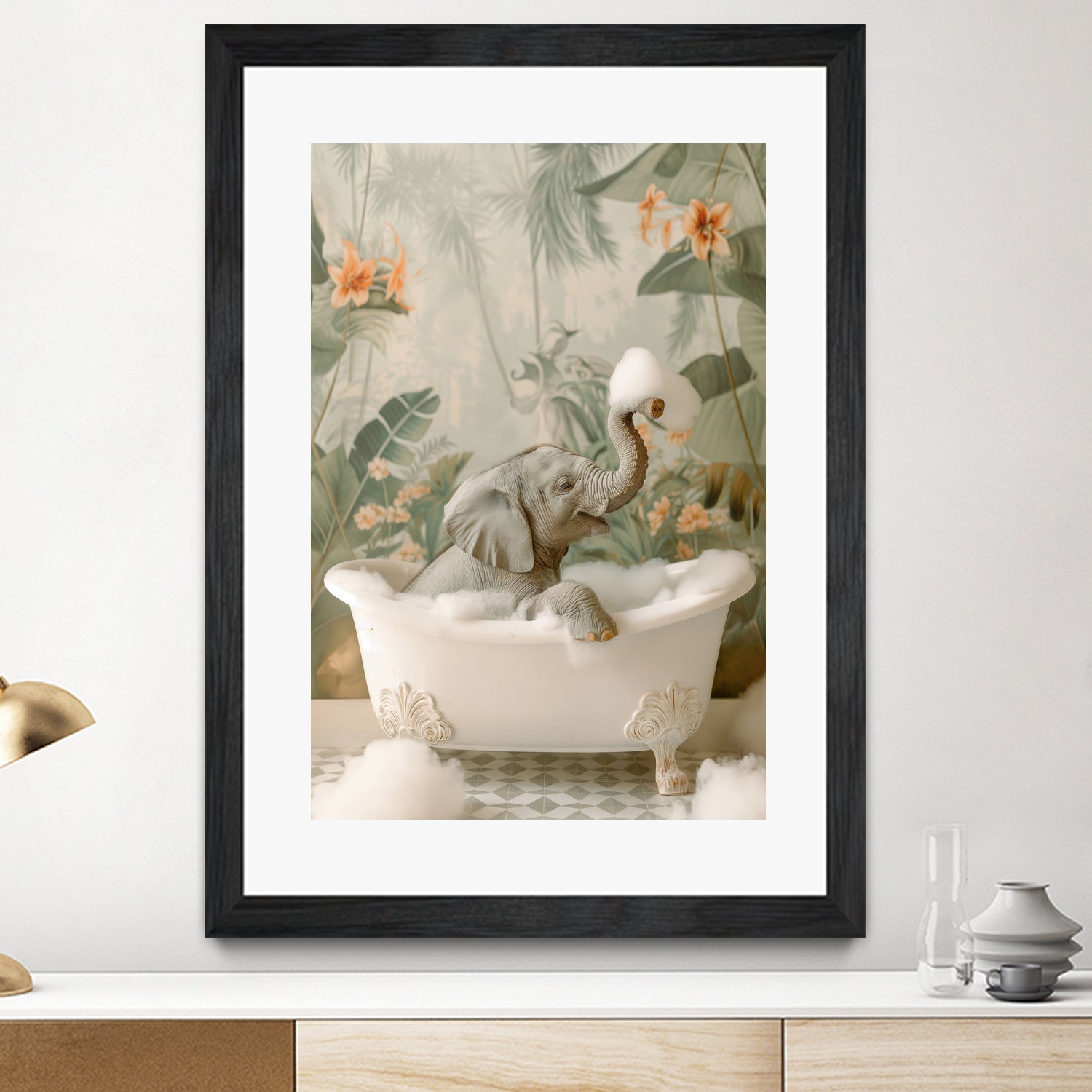 Elephant Bubble Bliss by Niky Rahner on GIANT ART - animals rahner