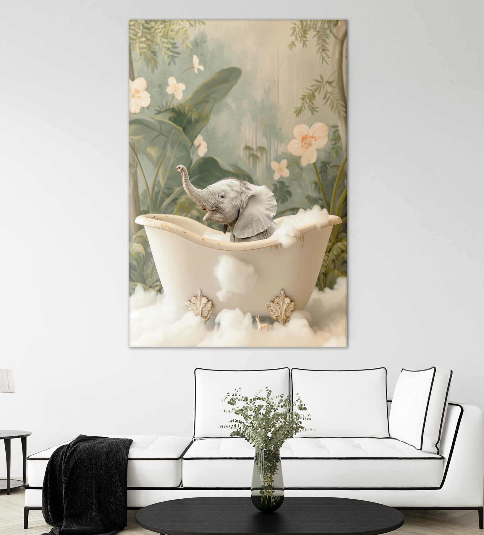 Elephant Bath Joy by Niky Rahner on GIANT ART - animals rahner
