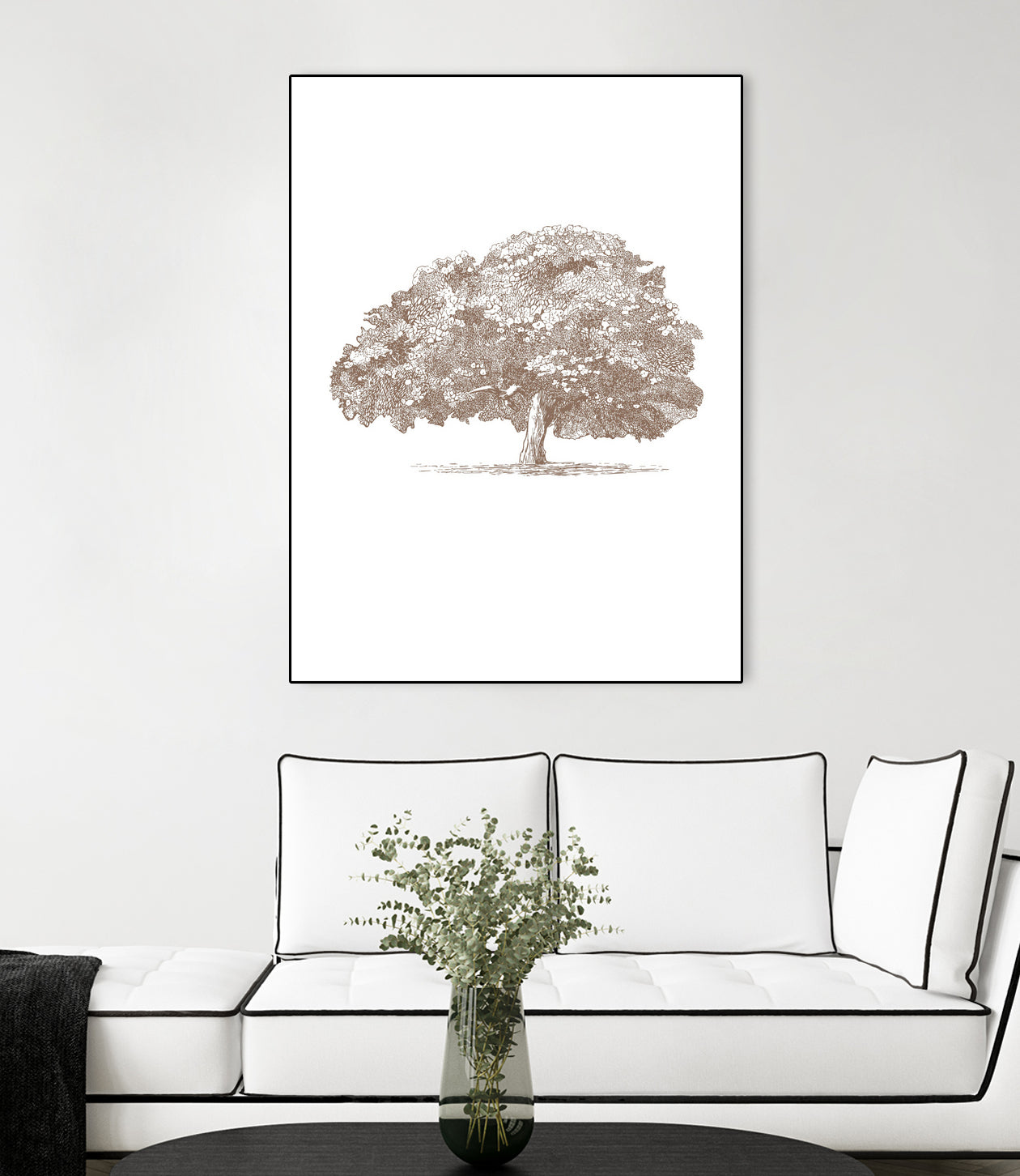 Big Tree in Brown Sepia by Katie Oa#039;Shea on GIANT ART - 2550 illustration