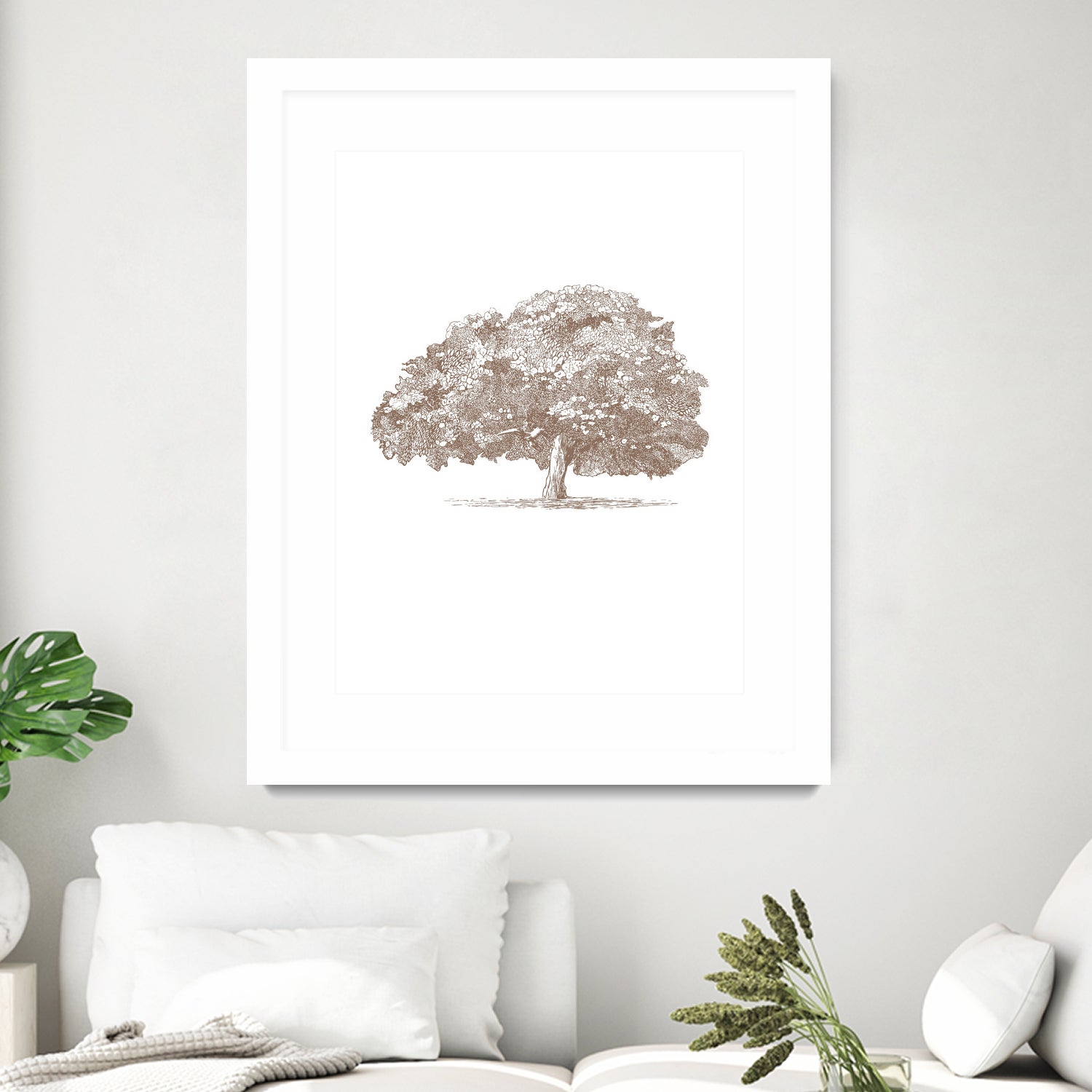 Big Tree in Brown Sepia by Katie Oa#039;Shea on GIANT ART - 2550 illustration