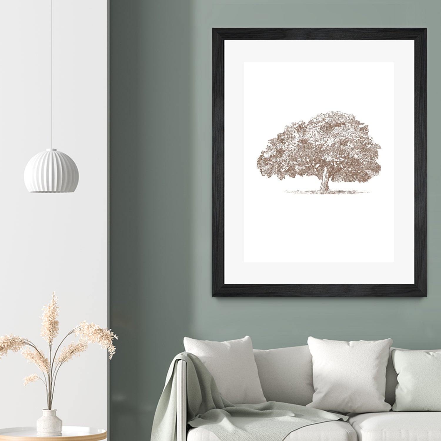 Big Tree in Brown Sepia by Katie Oa#039;Shea on GIANT ART - 2550 illustration