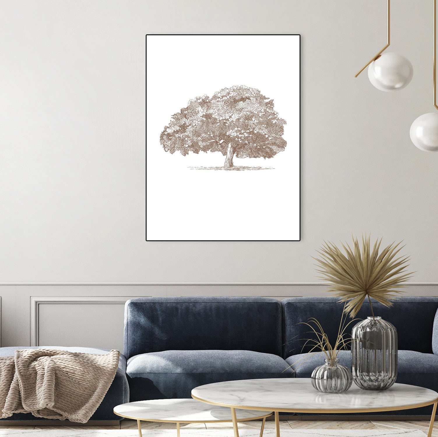 Big Tree in Brown Sepia by Katie Oa#039;Shea on GIANT ART - 2550 illustration