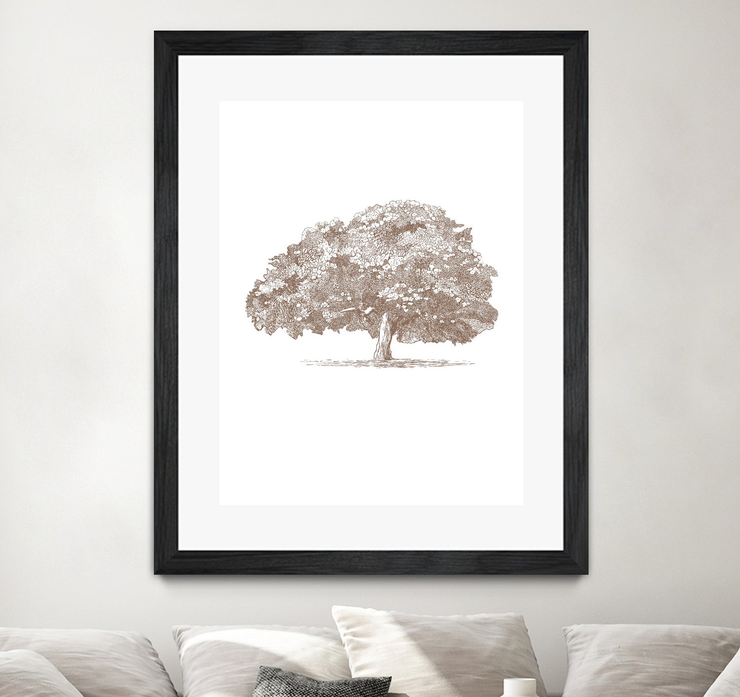 Big Tree in Brown Sepia by Katie Oa#039;Shea on GIANT ART - 2550 illustration