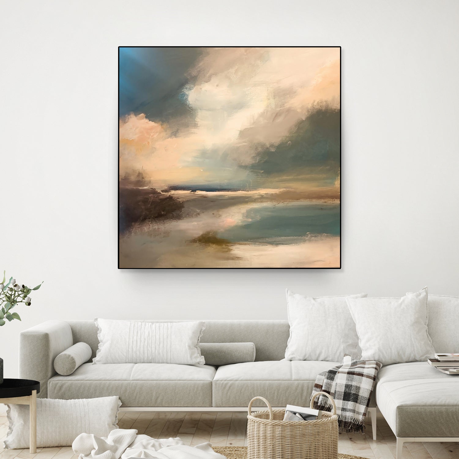 Serene Seascape Under a Dynamic Sky by Anna-Karin Bergius on GIANT ART - abstract landscape nature and landscapes abstract landscape