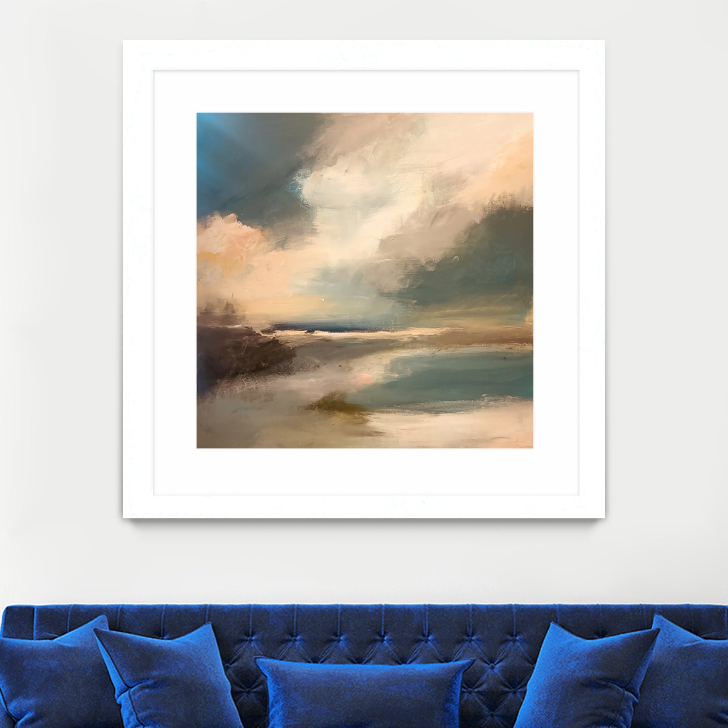 Serene Seascape Under a Dynamic Sky by Anna-Karin Bergius on GIANT ART - abstract landscape nature and landscapes abstract landscape
