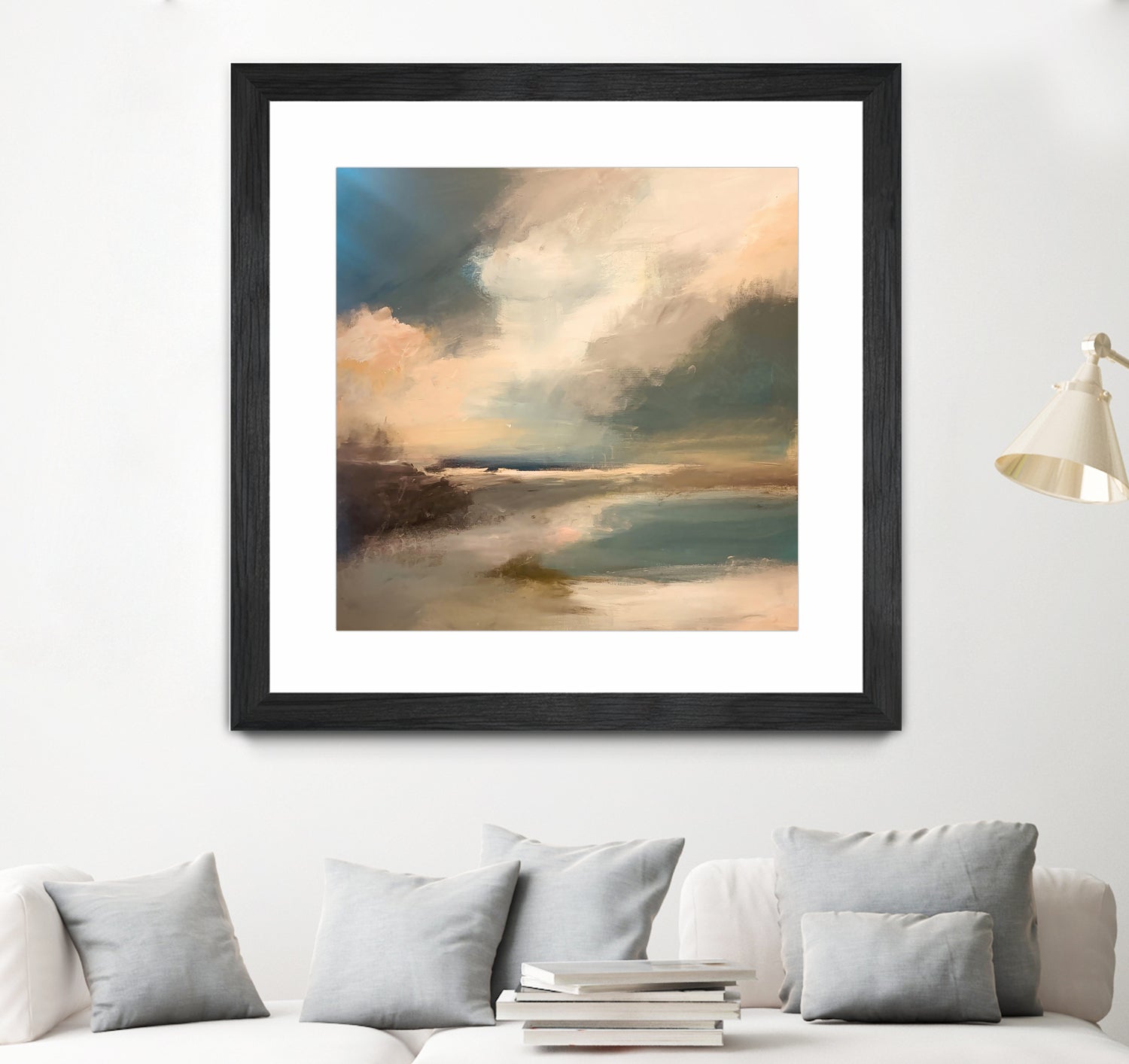 Serene Seascape Under a Dynamic Sky by Anna-Karin Bergius on GIANT ART - abstract landscape nature and landscapes abstract landscape