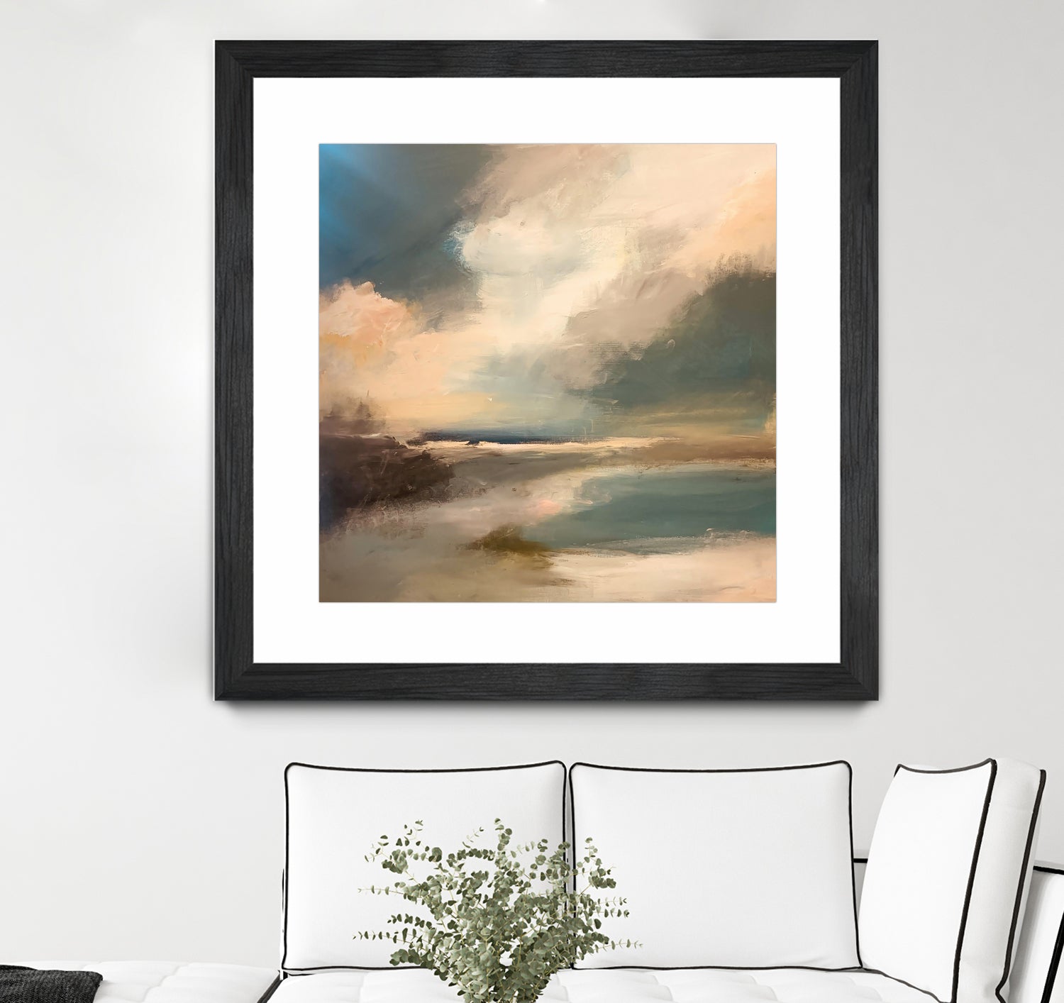 Serene Seascape Under a Dynamic Sky by Anna-Karin Bergius on GIANT ART - abstract landscape nature and landscapes abstract landscape
