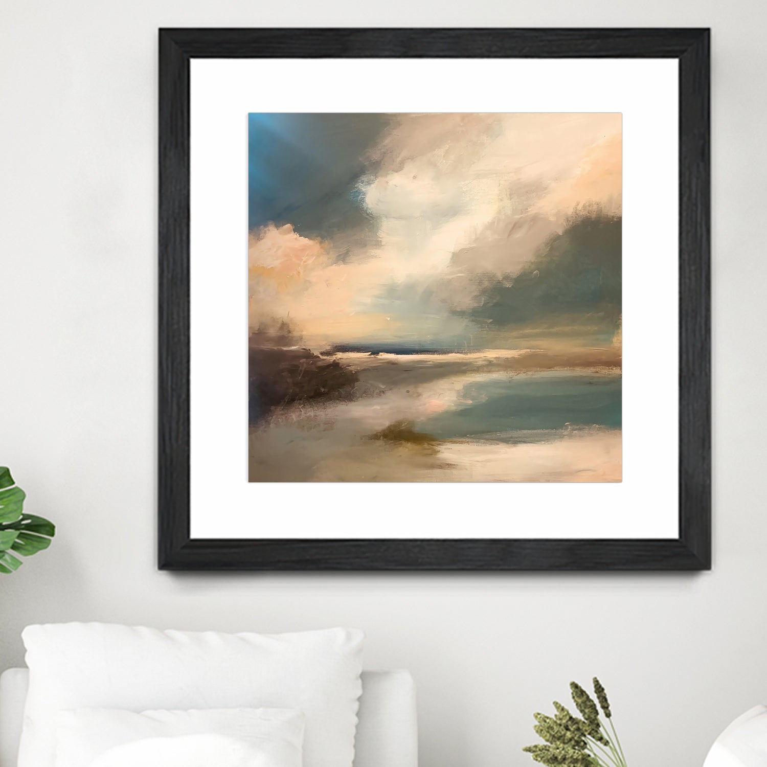 Serene Seascape Under a Dynamic Sky by Anna-Karin Bergius on GIANT ART - abstract landscape nature and landscapes abstract landscape