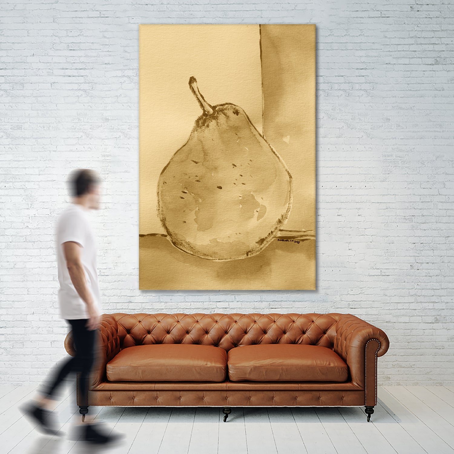 Golden Pear Shimmer by Santhosh ch on GIANT ART - 12763 illustration