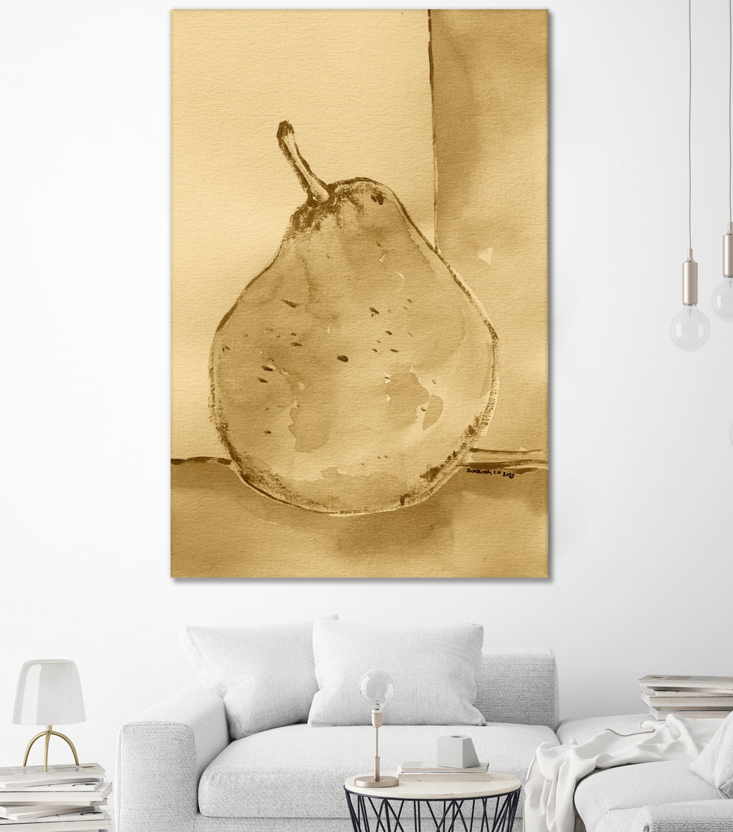 Golden Pear Shimmer by Santhosh ch on GIANT ART - 12763 illustration