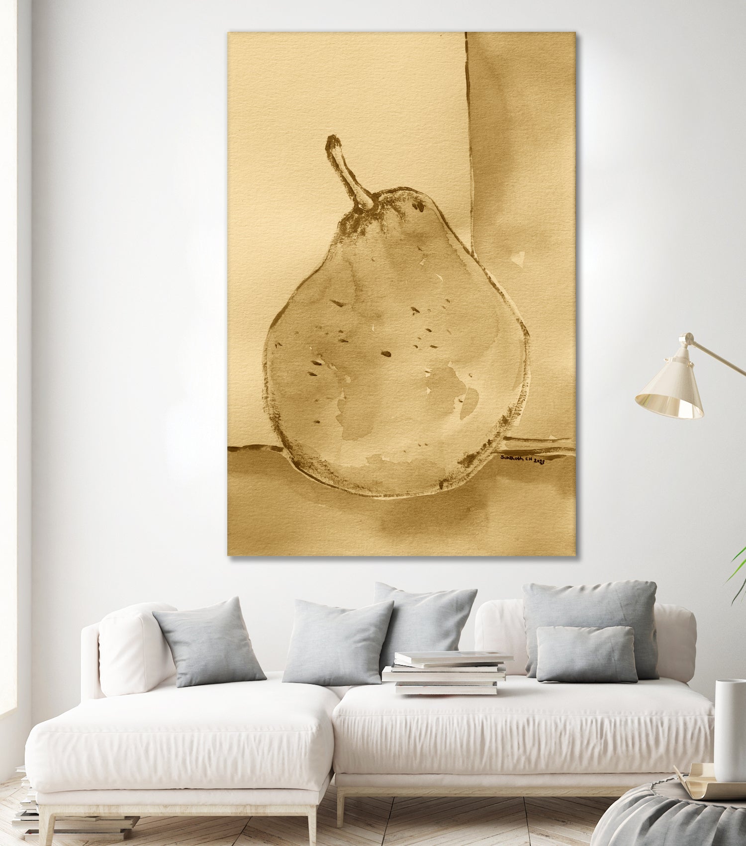 Golden Pear Shimmer by Santhosh ch on GIANT ART - 12763 illustration