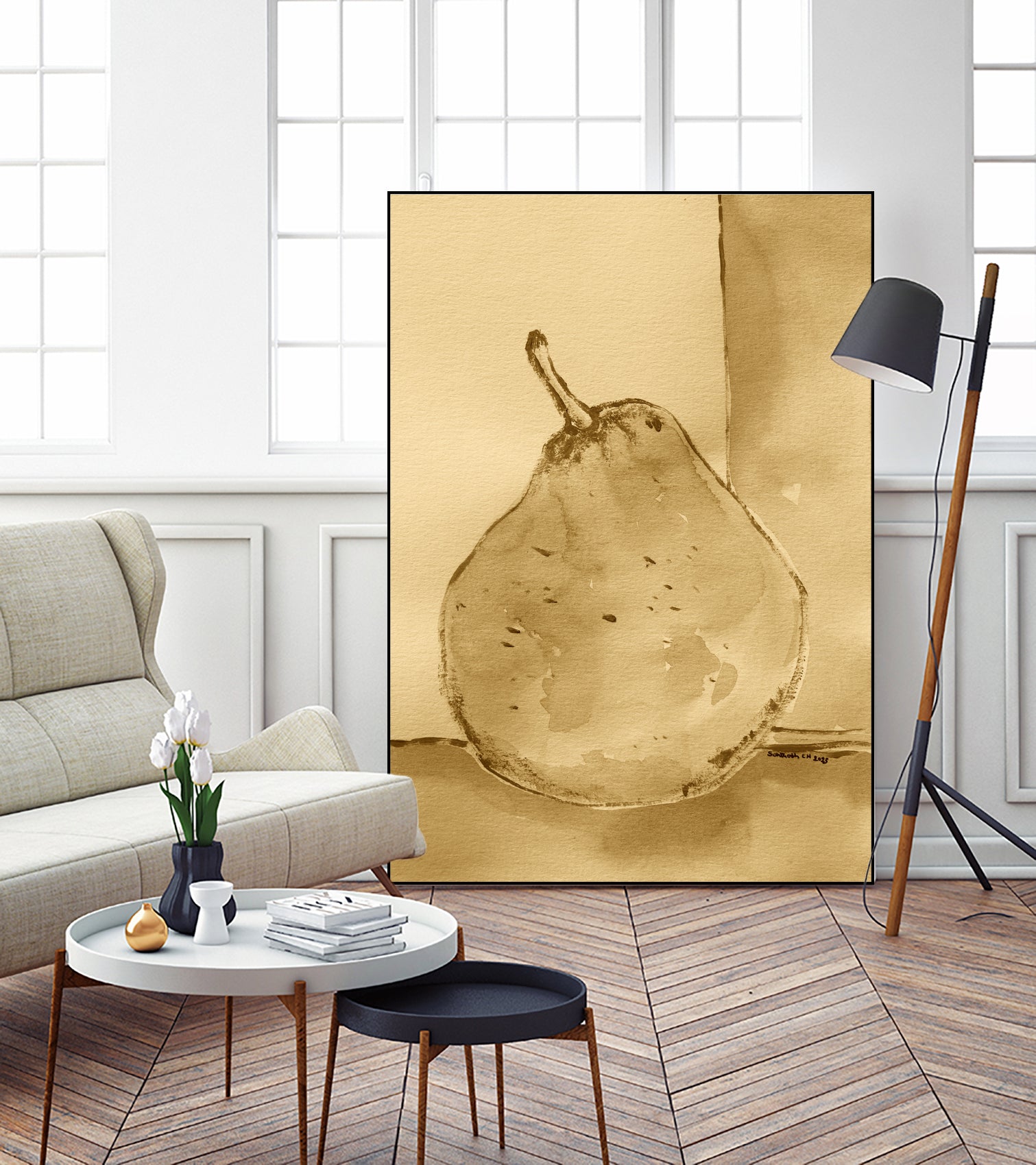 Golden Pear Shimmer by Santhosh ch on GIANT ART - 12763 illustration