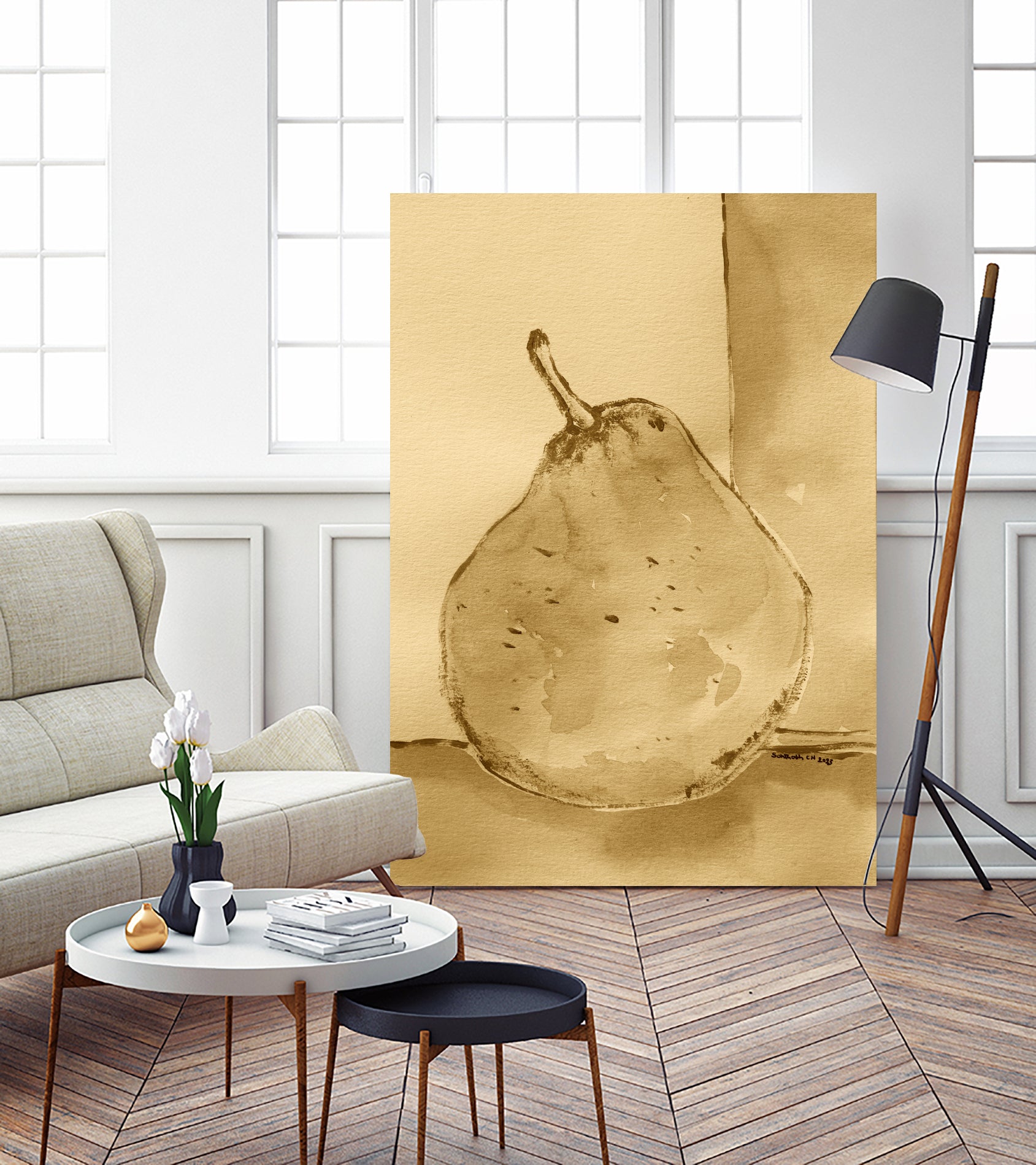 Golden Pear Shimmer by Santhosh ch on GIANT ART - 12763 illustration