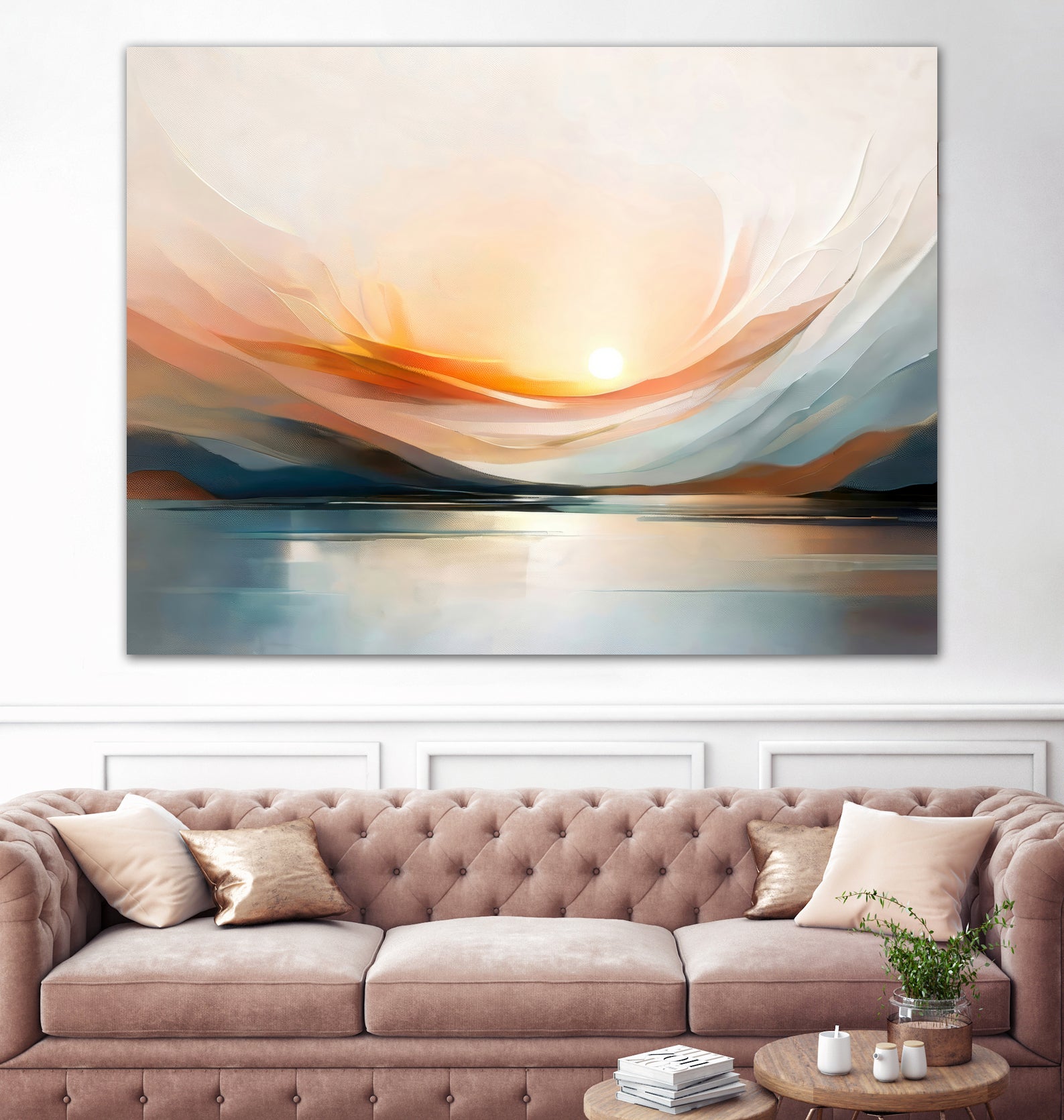 Sunset Over A Calm Body Of Water by Alpenglow Workshop on GIANT ART - abstract abstract sunset
