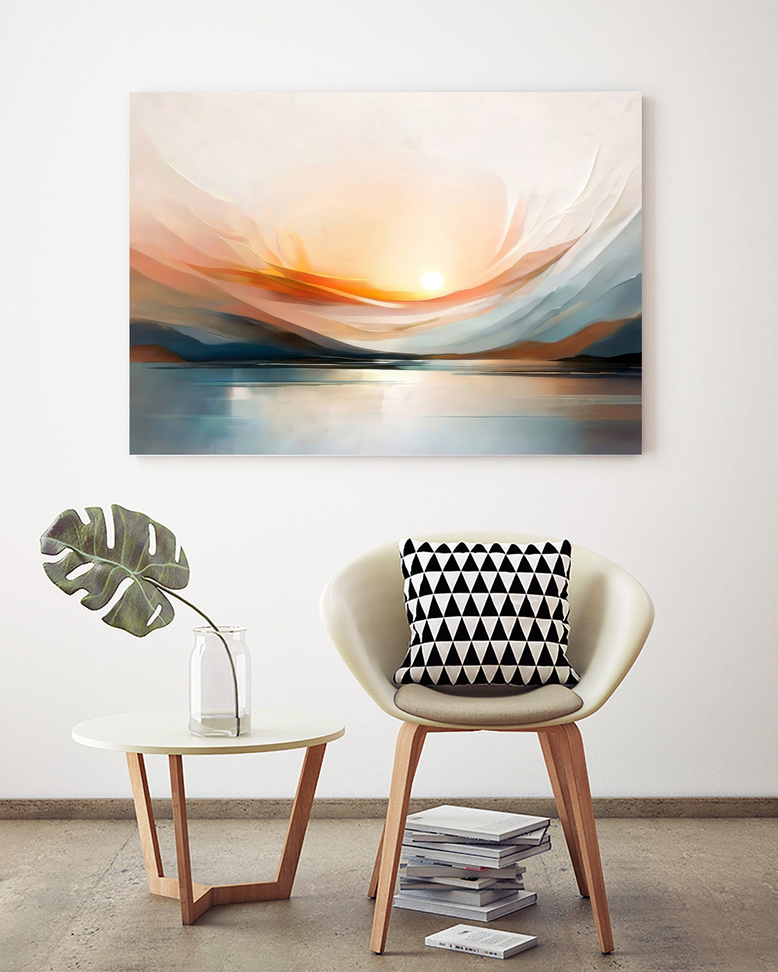 Sunset Over A Calm Body Of Water by Alpenglow Workshop on GIANT ART - abstract abstract sunset