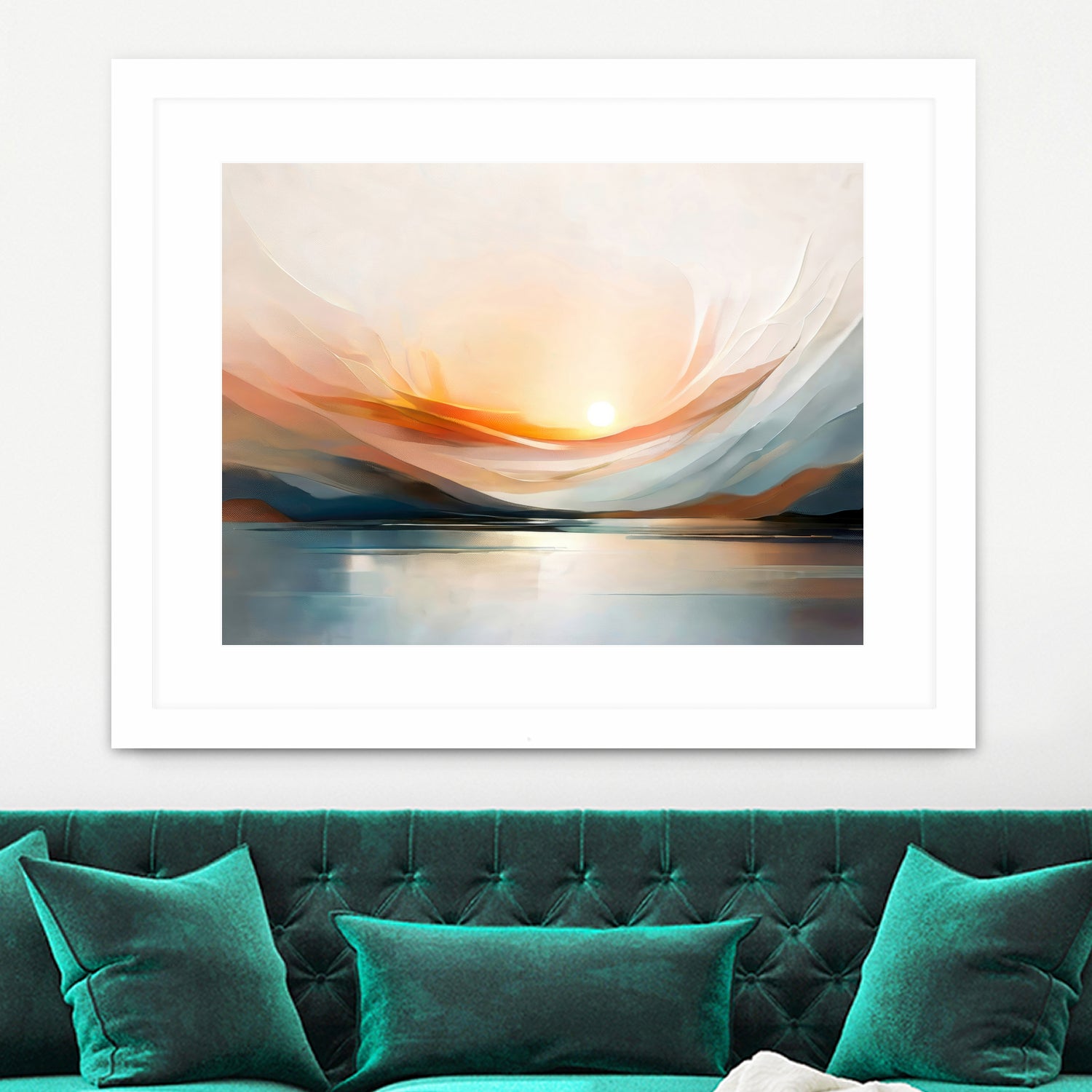 Sunset Over A Calm Body Of Water by Alpenglow Workshop on GIANT ART - abstract abstract sunset