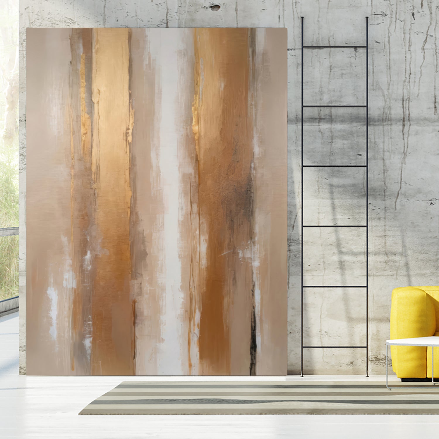 Stripes In Soft Neutrals by Alpenglow Workshop on GIANT ART - abstract abstract wall art