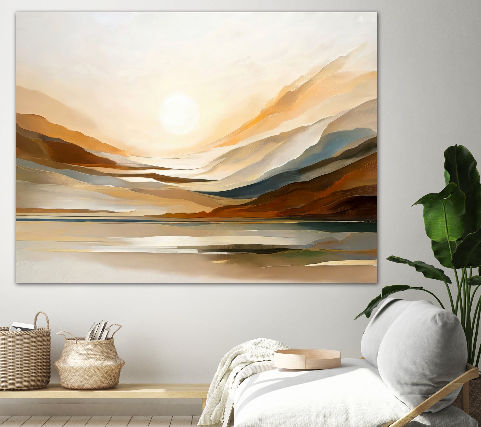 Sunset Through Misty Peaks by Alpenglow Workshop on GIANT ART - abstract abstract landscape