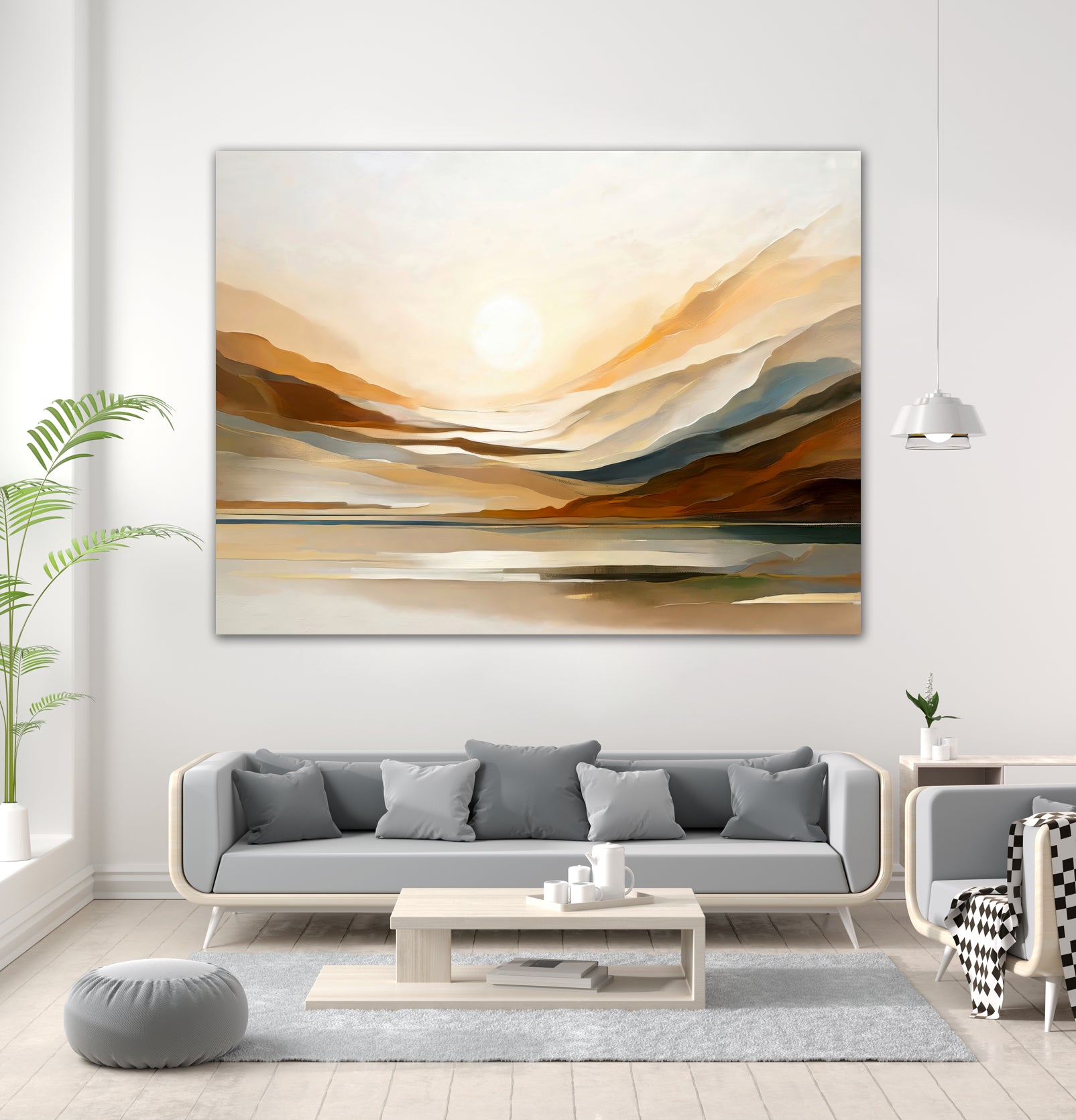 Sunset Through Misty Peaks by Alpenglow Workshop on GIANT ART - abstract abstract landscape