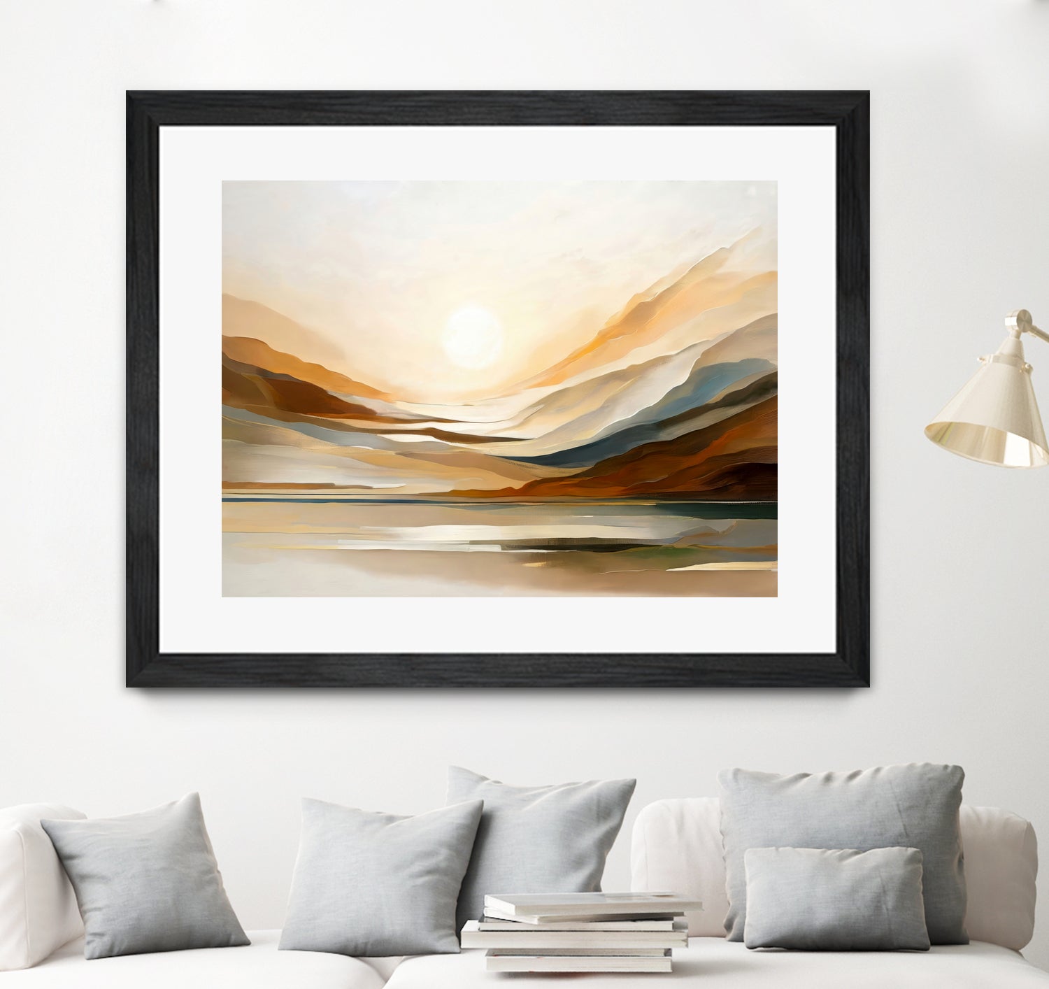 Sunset Through Misty Peaks by Alpenglow Workshop on GIANT ART - abstract abstract landscape