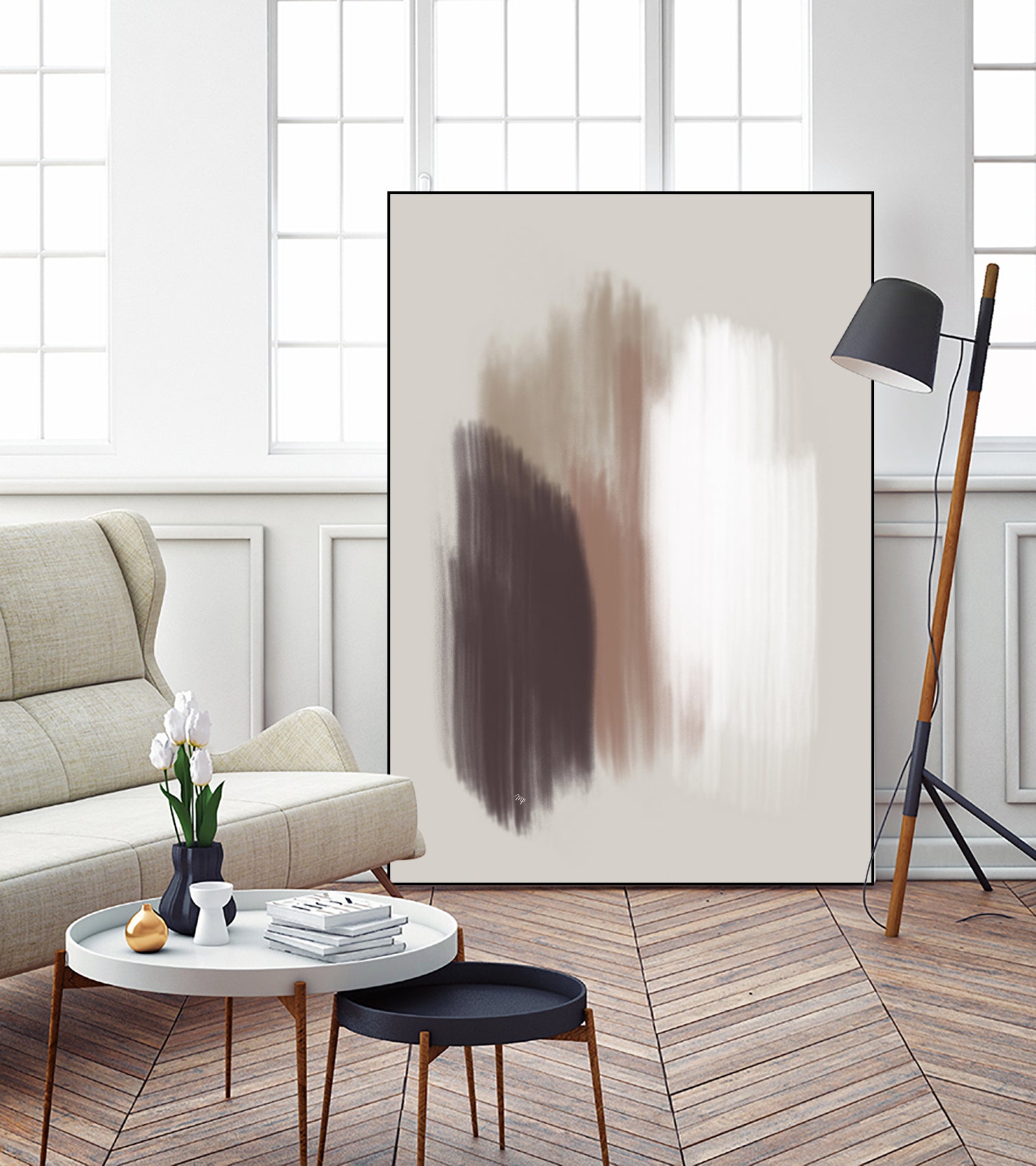 Muted Brush Strokes by Martina on GIANT ART - 4724 photography