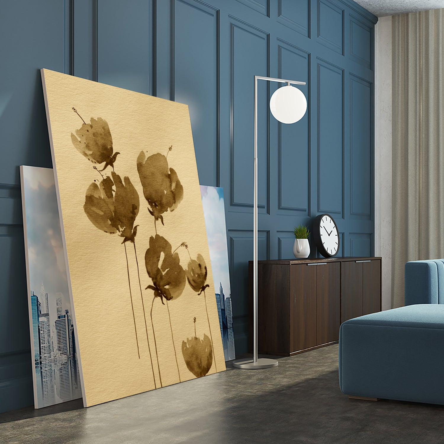 Poppies In Muted Sepia Tones by Santhosh ch on GIANT ART - 11825 illustration