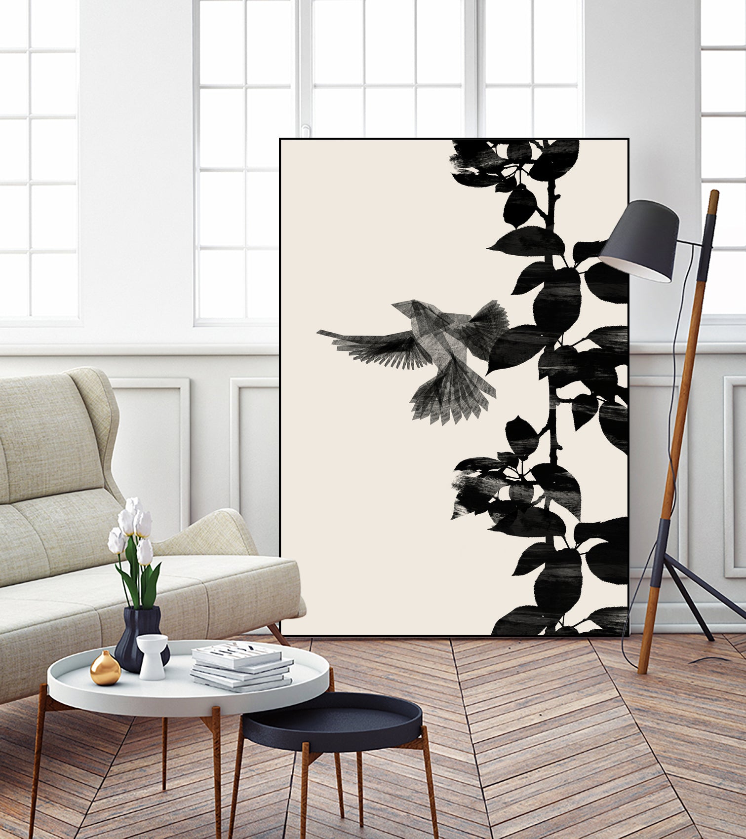 Bird Botanical a 20x30 by Danushka Abeygoda on GIANT ART -
