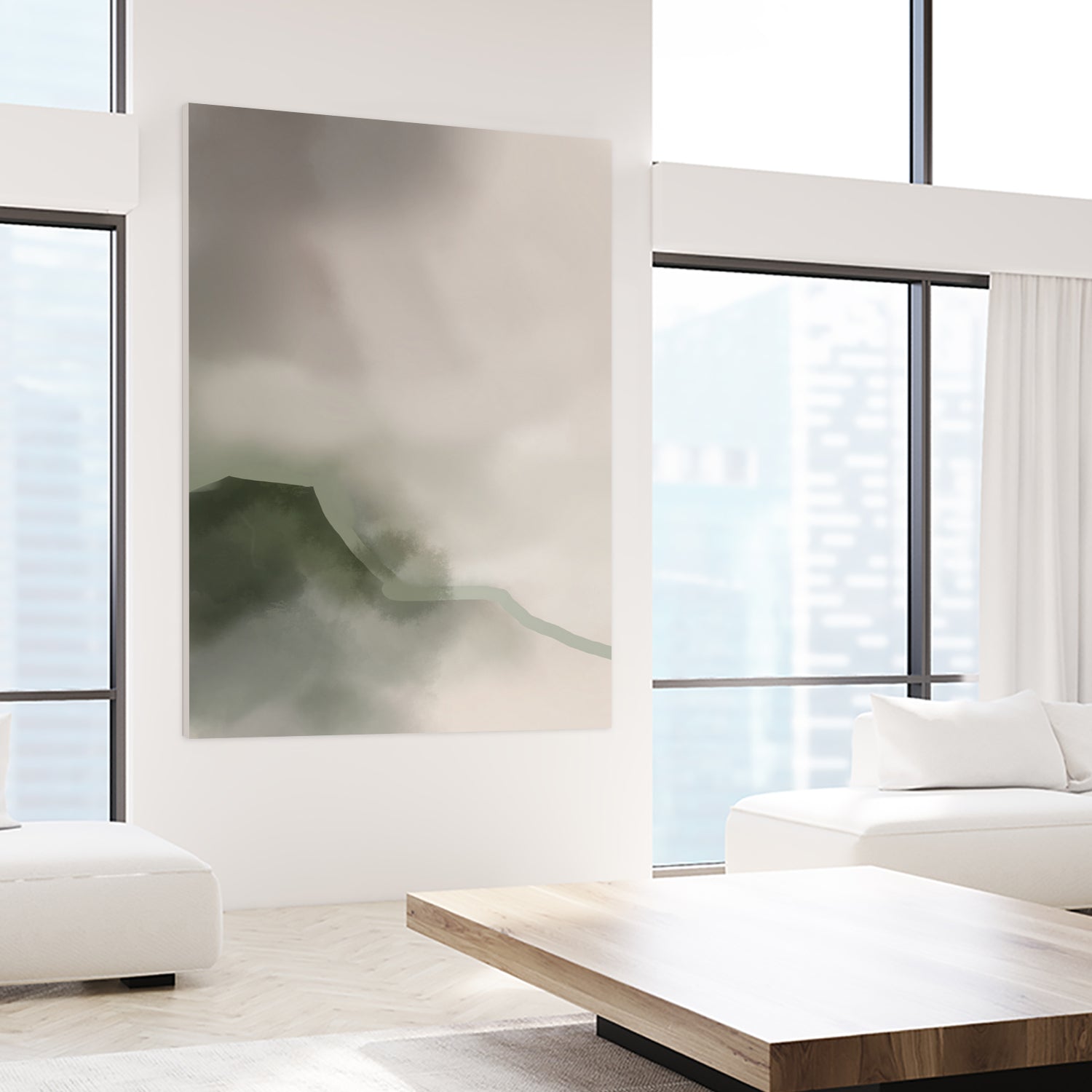 Misty Mountain Veil by Nilesh Kulkarni on GIANT ART - 6000 illustration