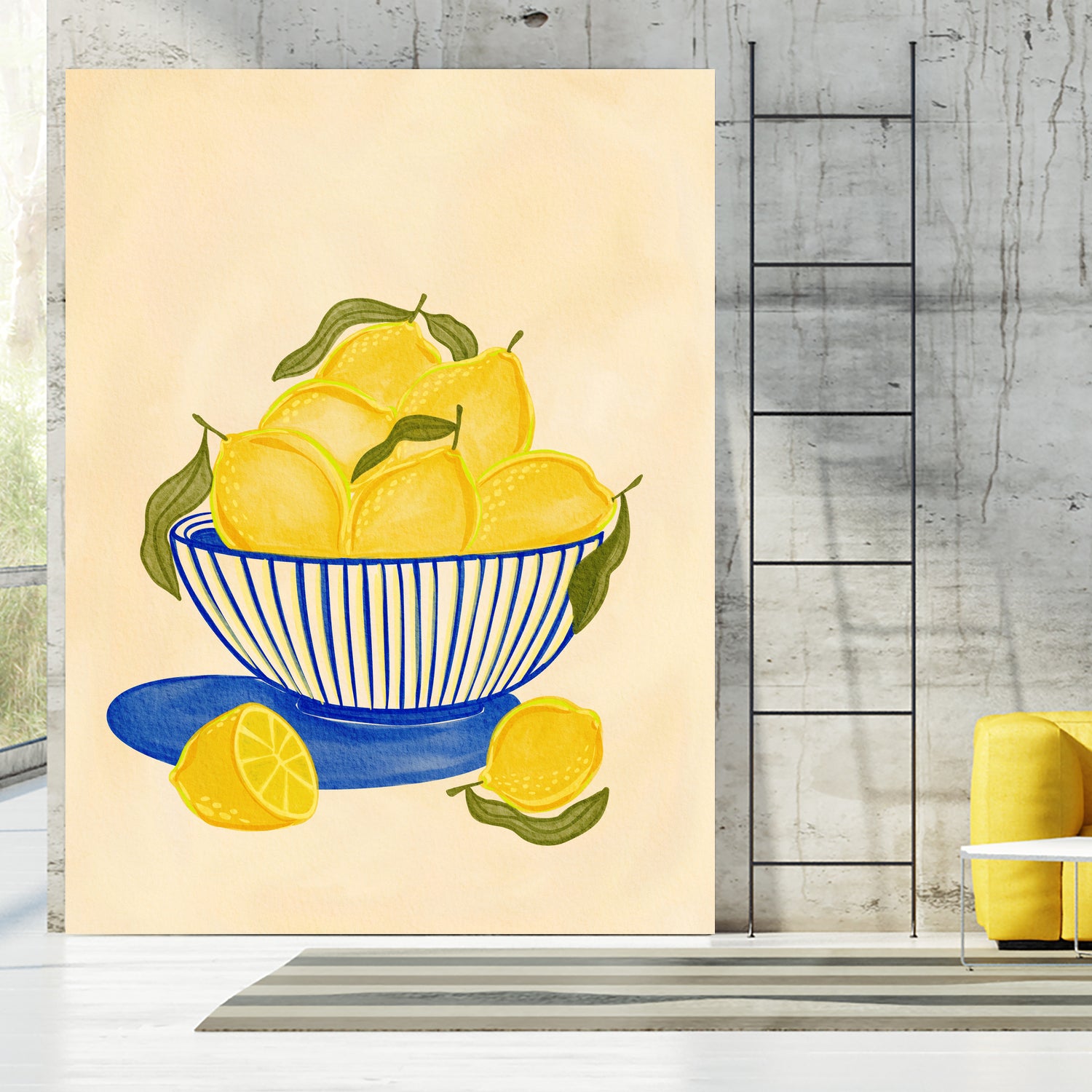 Bowl Of Vibrant Yellow Lemons by Nikita Jariwala on GIANT ART - bowl of lemons art food and drinks bowl of lemons art