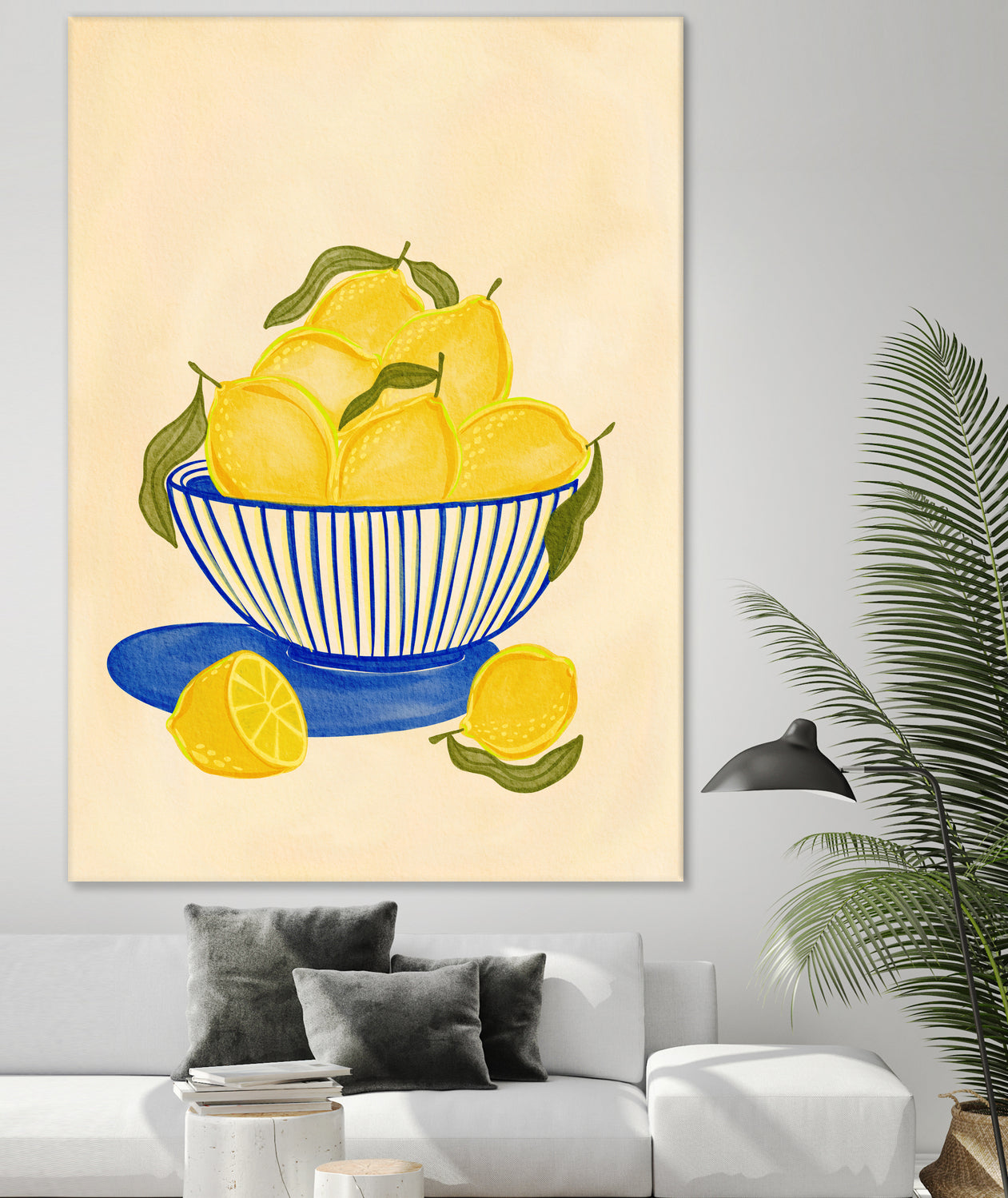 Bowl Of Vibrant Yellow Lemons by Nikita Jariwala on GIANT ART - bowl of lemons art food and drinks bowl of lemons art