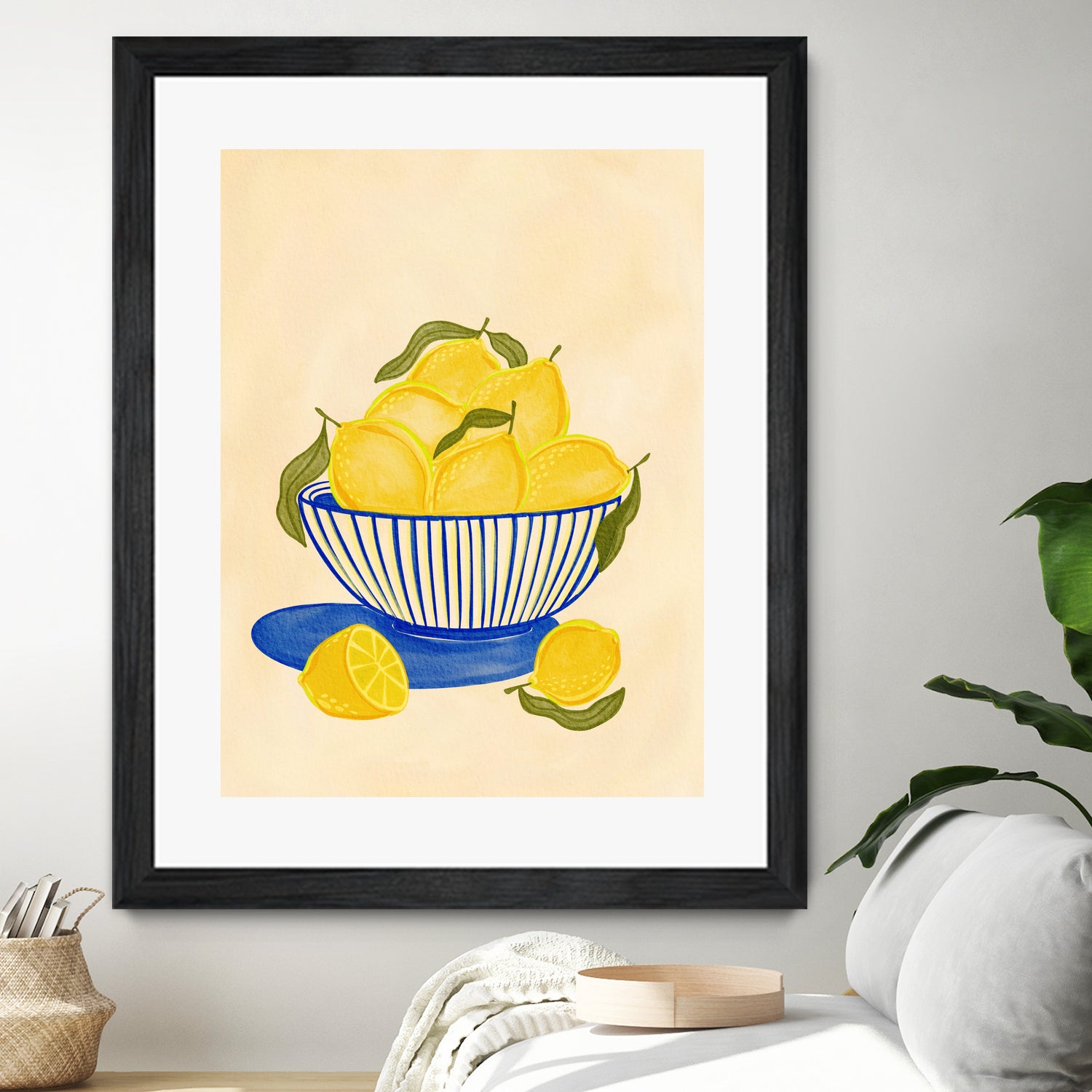 Bowl Of Vibrant Yellow Lemons by Nikita Jariwala on GIANT ART - bowl of lemons art food and drinks bowl of lemons art