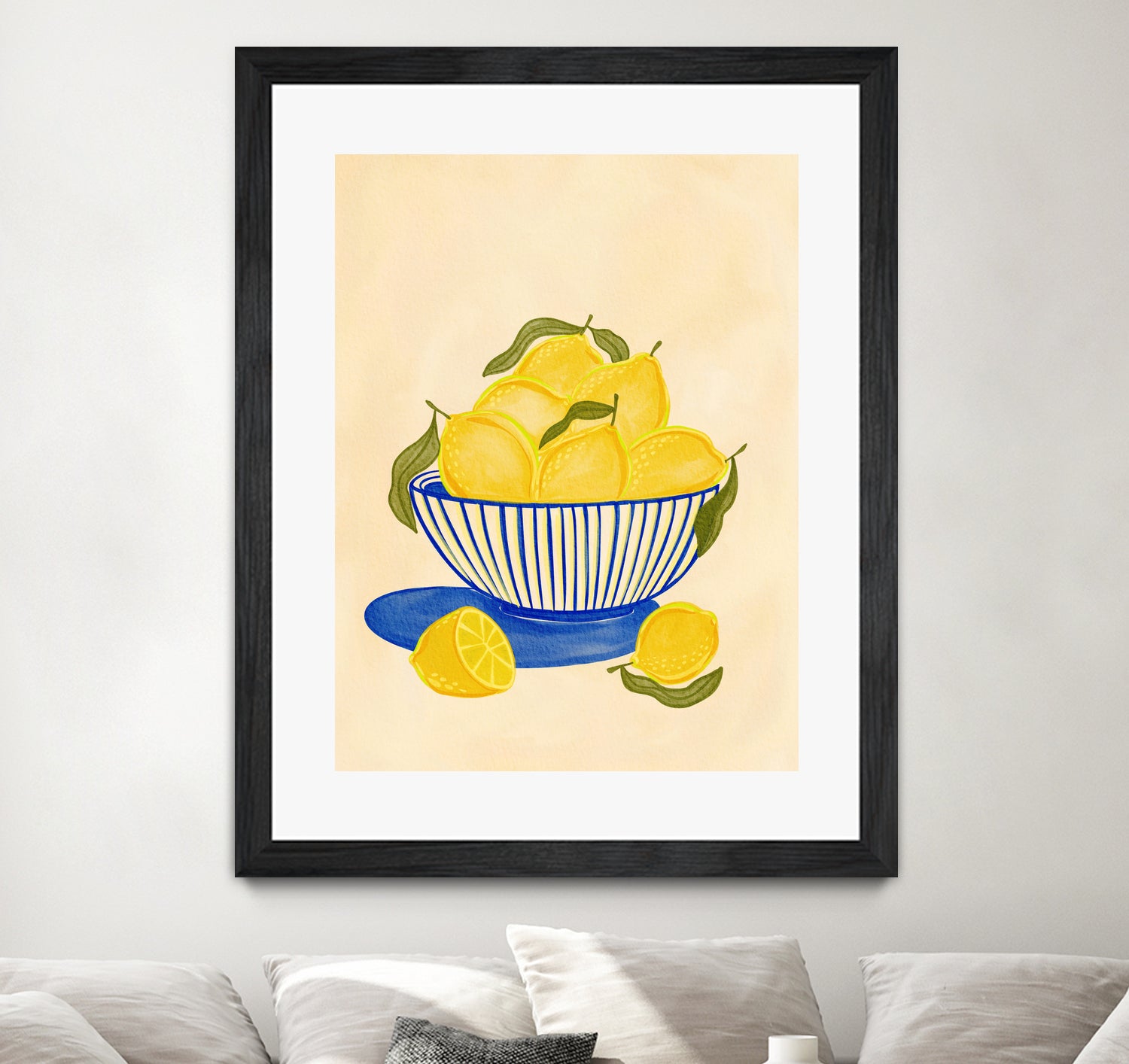 Bowl Of Vibrant Yellow Lemons by Nikita Jariwala on GIANT ART - bowl of lemons art food and drinks bowl of lemons art