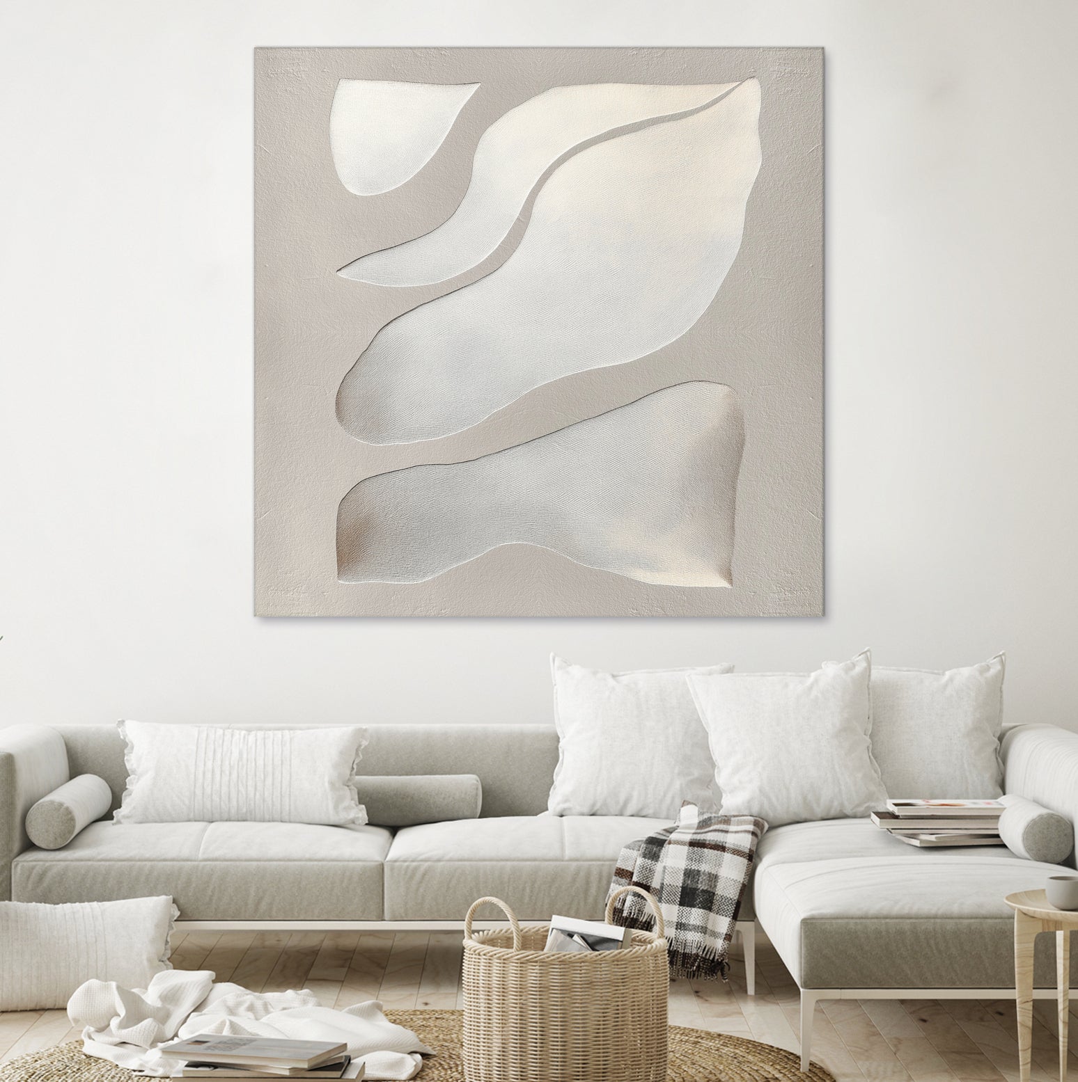 Flowing Shapes in Soft Neutral Tones by Alma on GIANT ART - abstract abstract