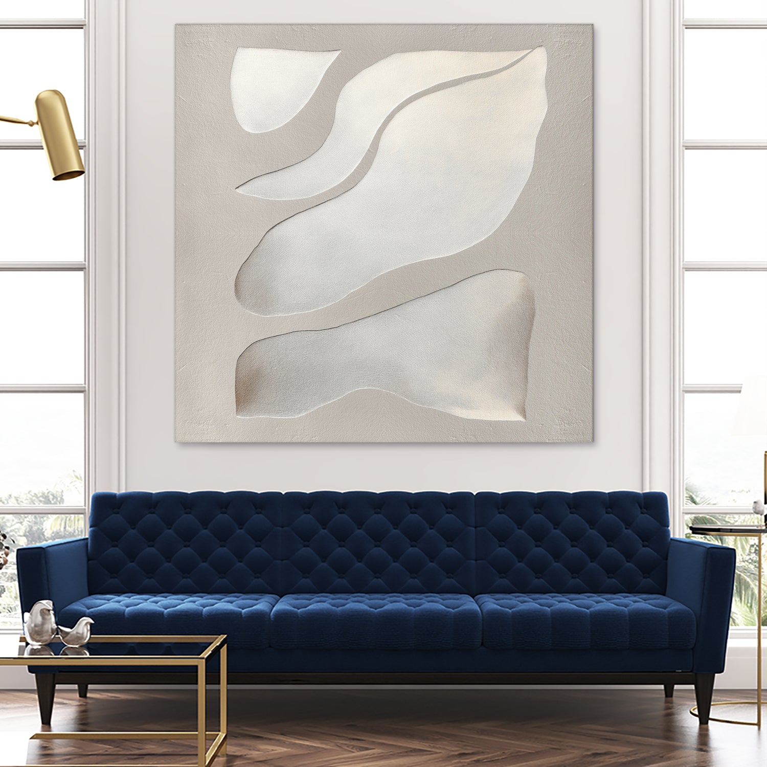 Flowing Shapes in Soft Neutral Tones by Alma on GIANT ART - abstract abstract