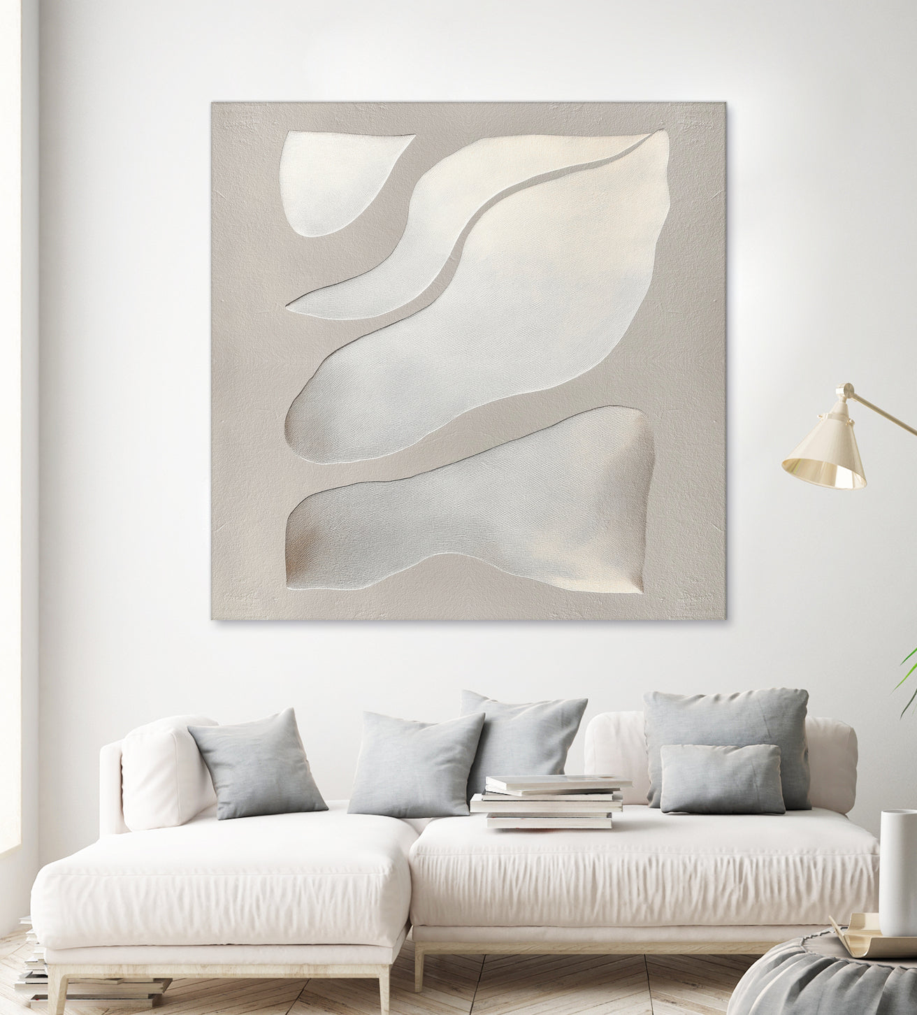 Flowing Shapes in Soft Neutral Tones by Alma on GIANT ART - abstract abstract