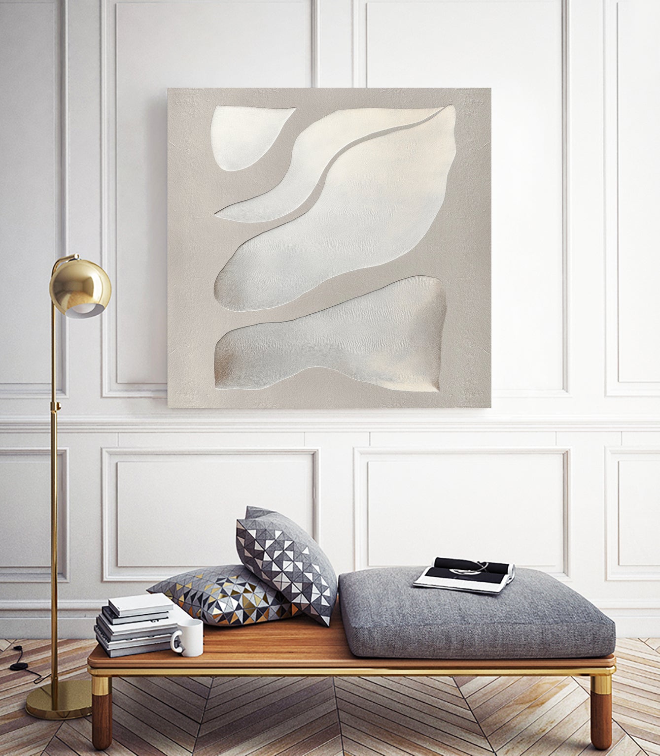 Flowing Shapes in Soft Neutral Tones by Alma on GIANT ART - abstract abstract
